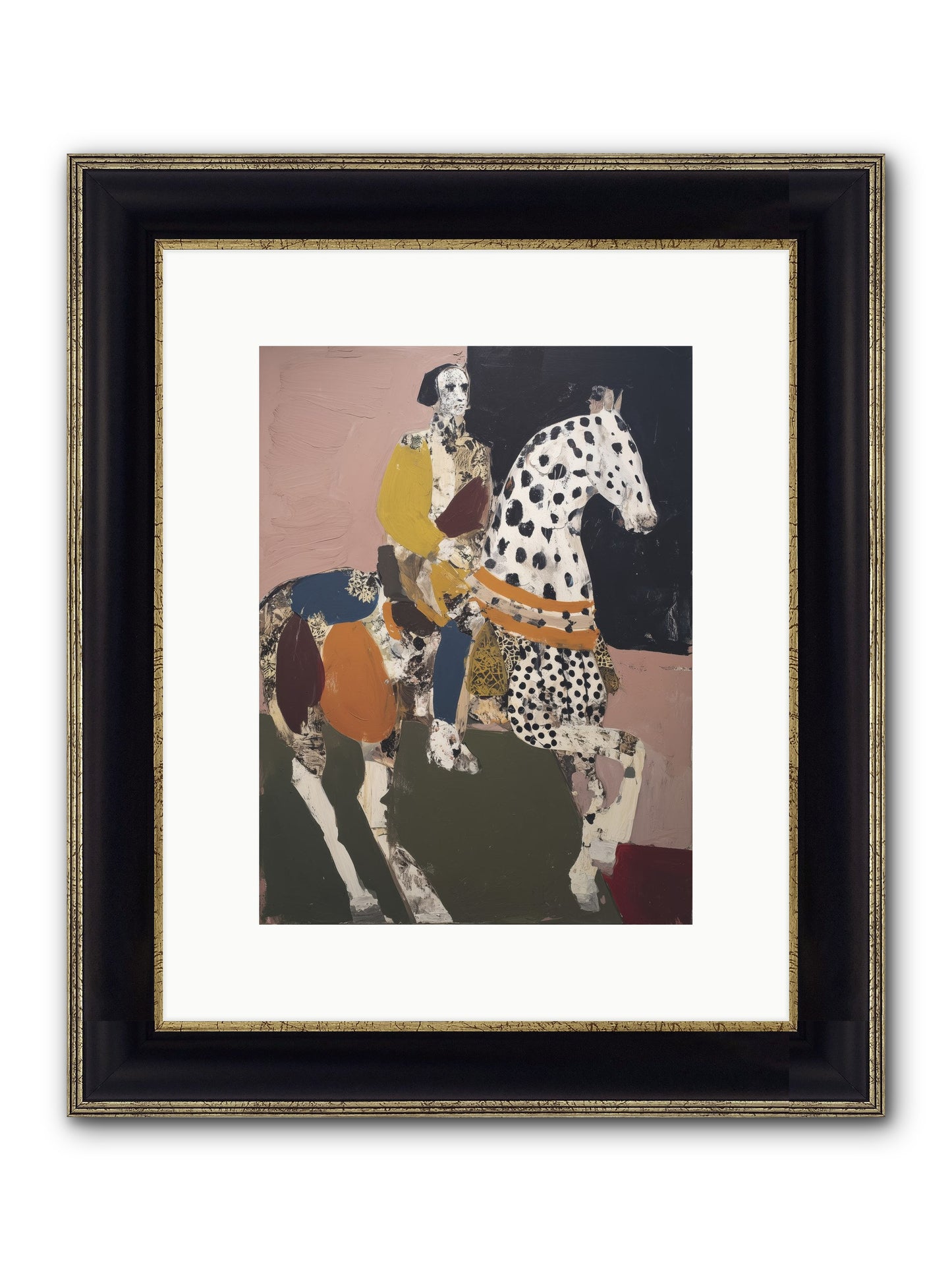 Borrowed Ladder Framed Print - Black & Gold 9x12