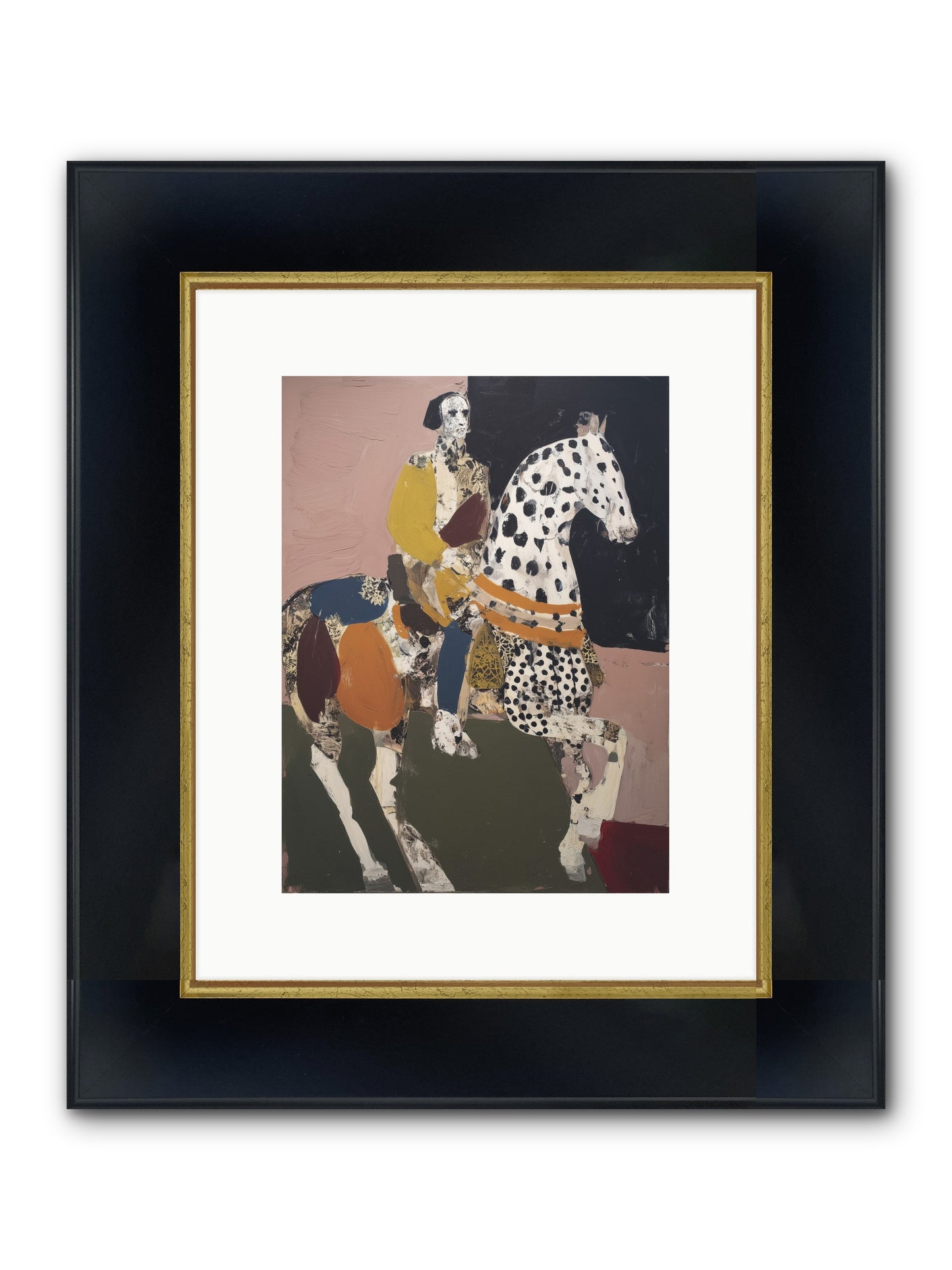 Borrowed Ladder Framed Print - Wide Black w/Gold 9x12
