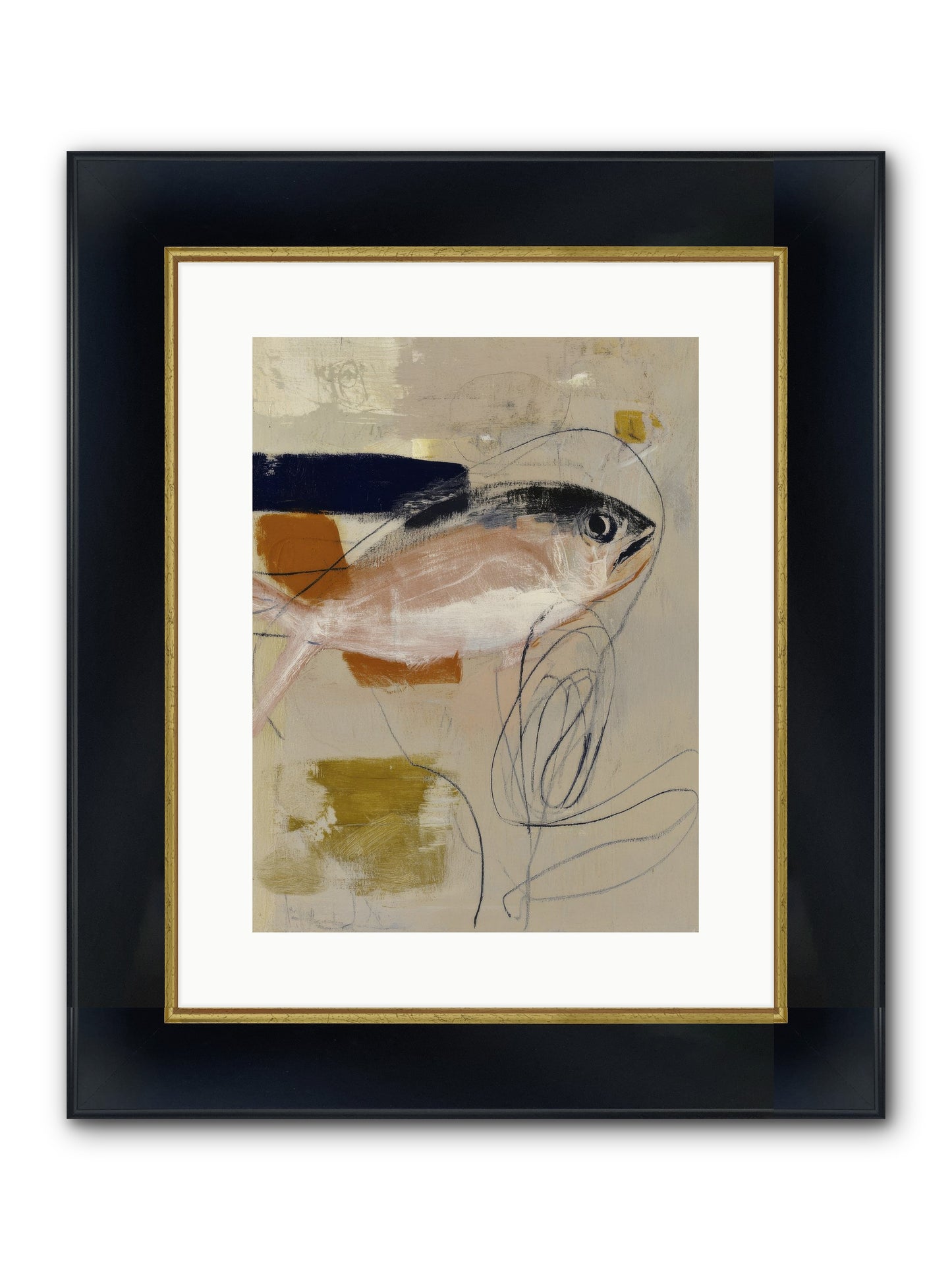Borrowed Light Framed Print - Wide Black w/Gold 12x16