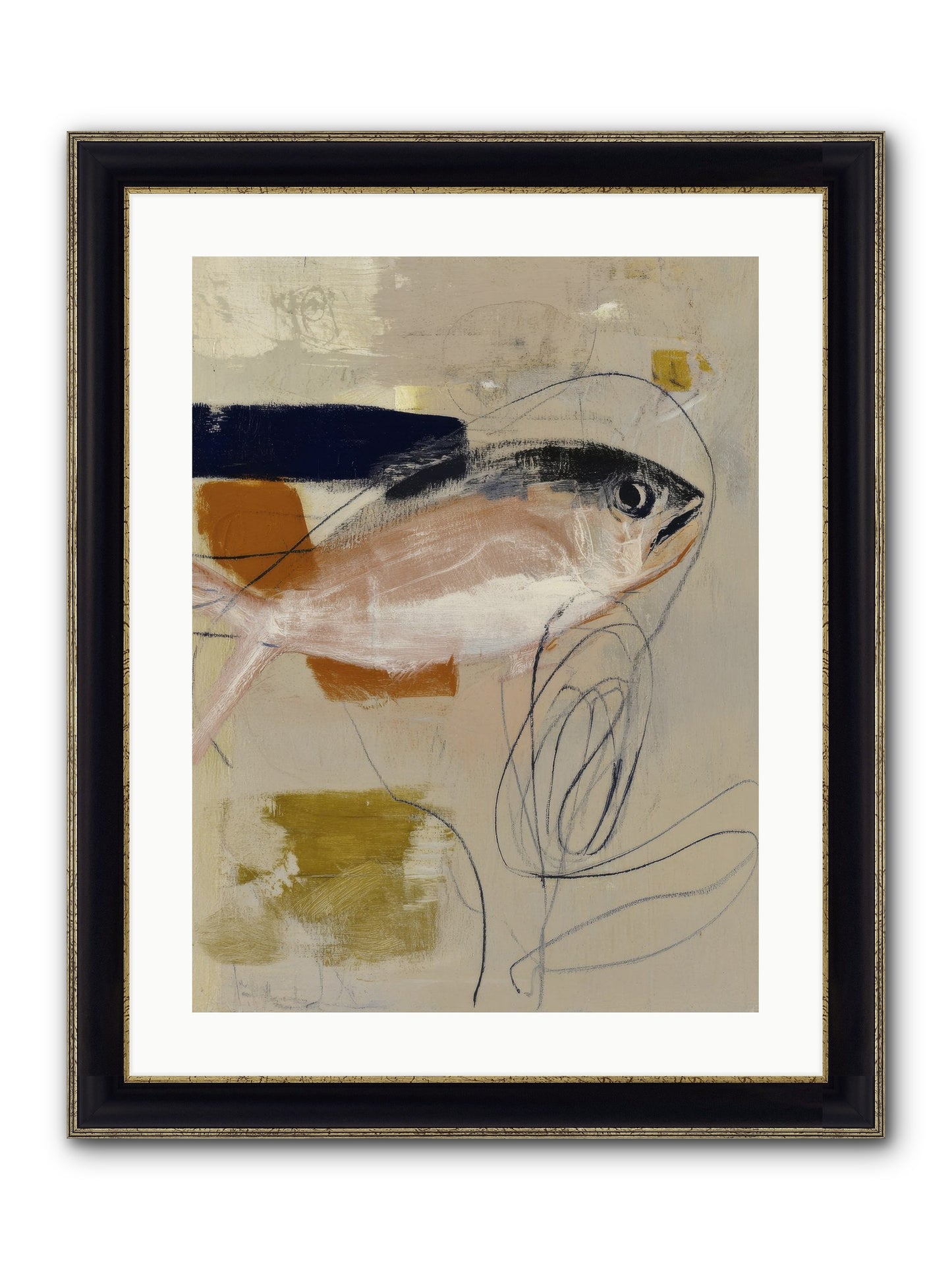 Borrowed Light Framed Print - Black & Gold 18x24