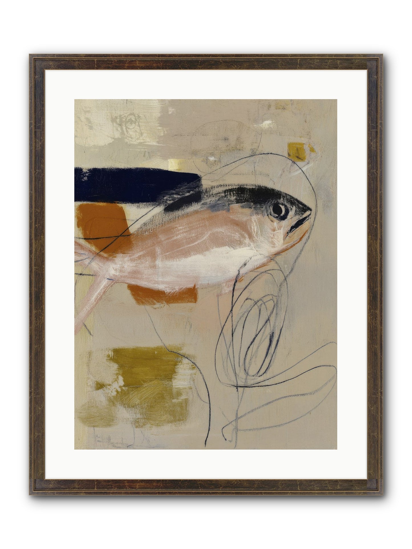 Borrowed Light Framed Print - Slimwoods Black/Gold 18x24