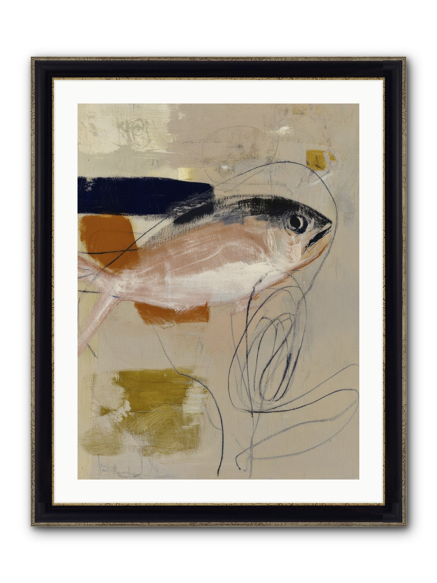 Borrowed Light Framed Print - Black & Gold 24x32
