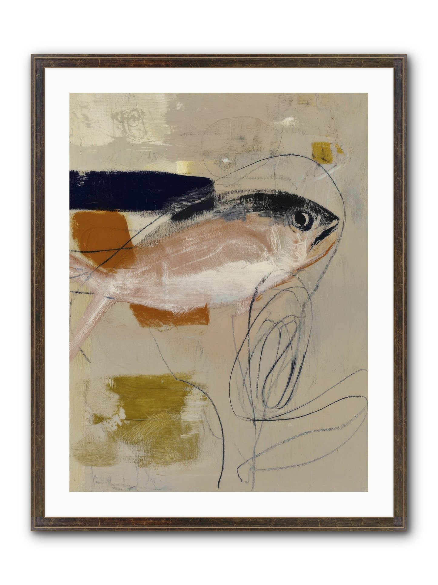 Borrowed Light Framed Print - Slimwoods Black/Gold 24x32