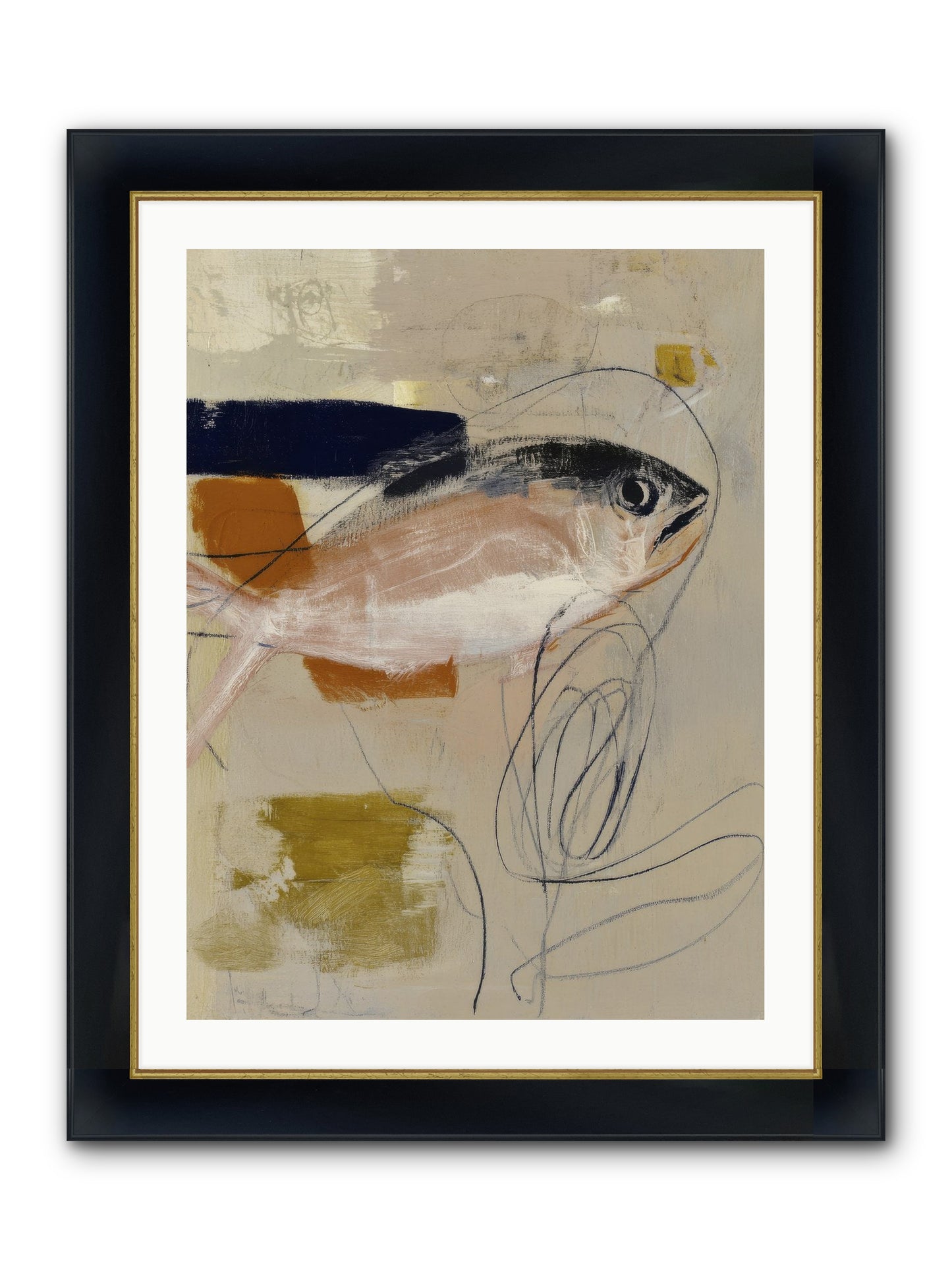 Borrowed Light Framed Print - Wide Black w/Gold 24x32