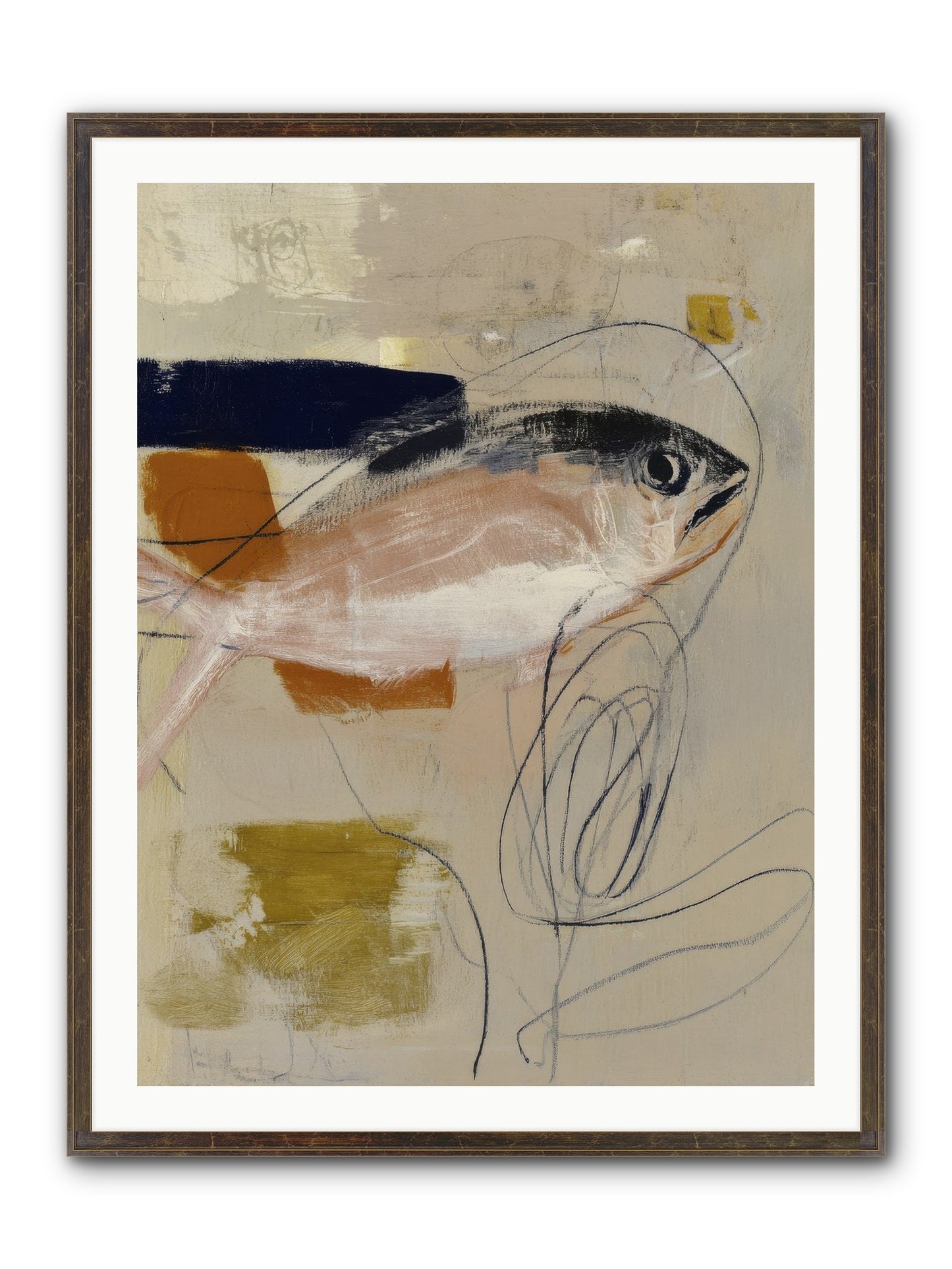 Borrowed Light Framed Print - Slimwoods Black/Gold 30x40
