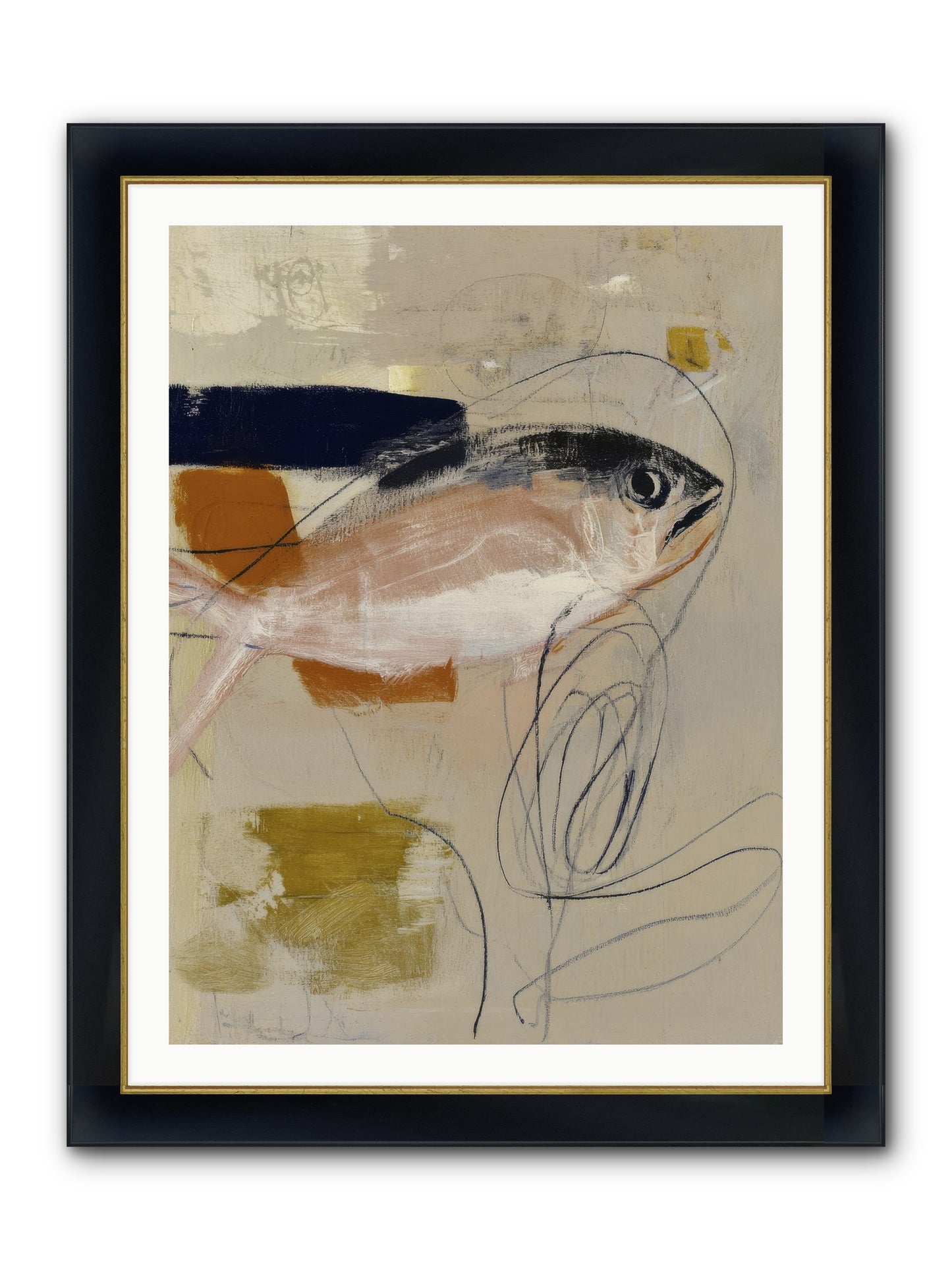 Borrowed Light Framed Print - Wide Black w/Gold 30x40