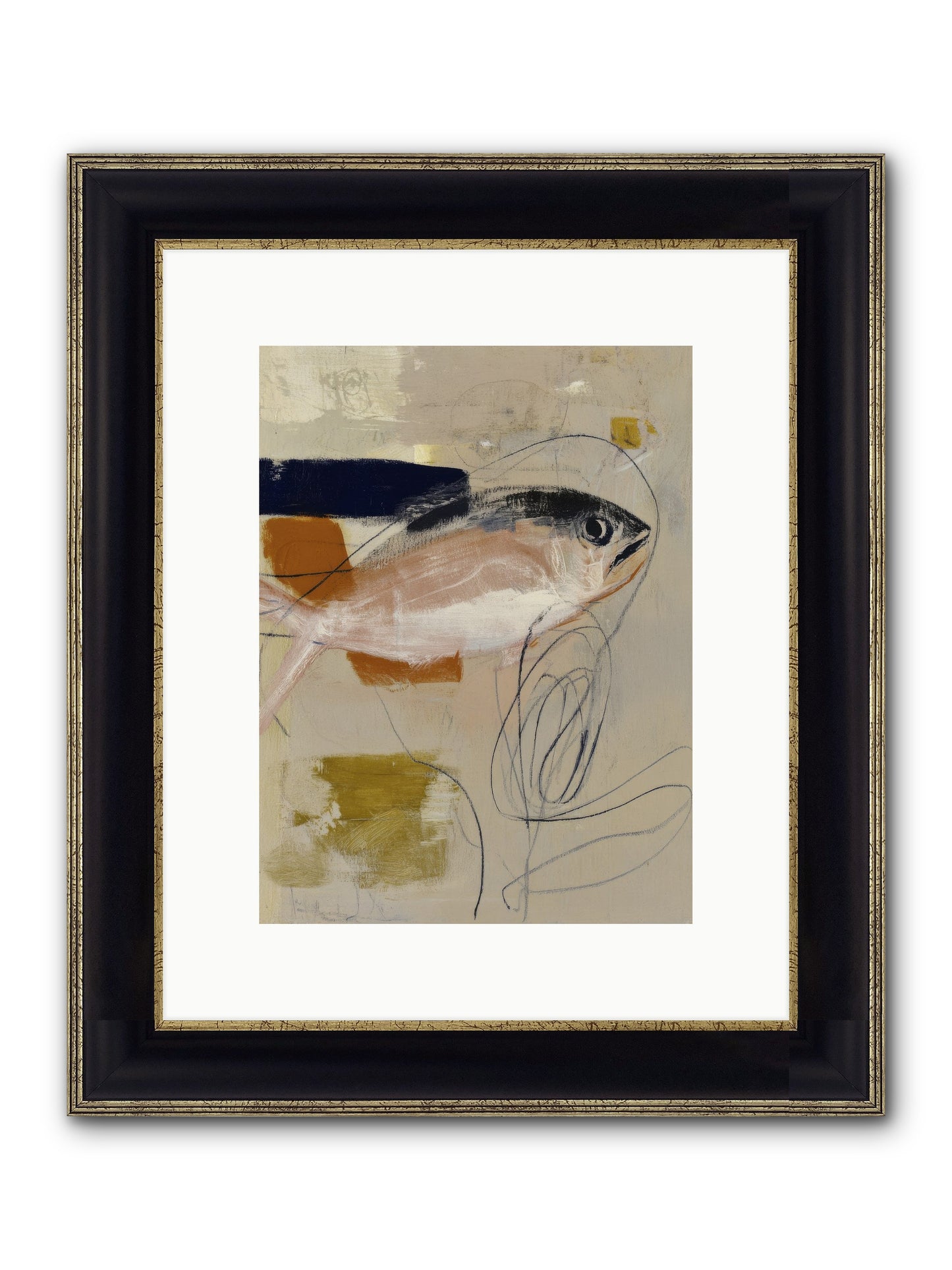 Borrowed Light Framed Print - Black & Gold 9x12