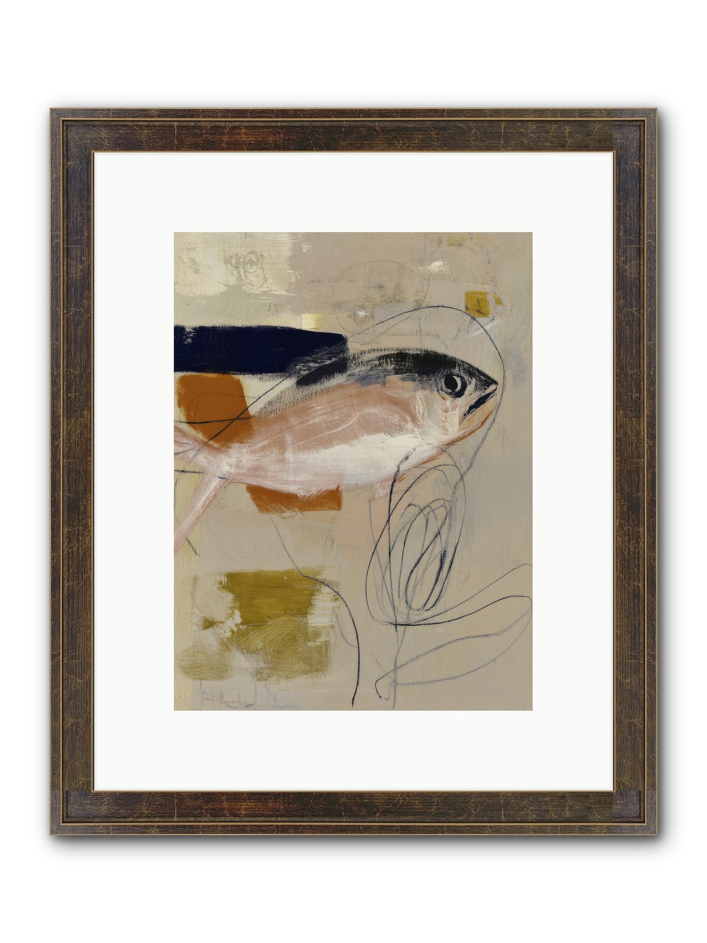 Borrowed Light Framed Print - Slimwoods Black/Gold 9x12