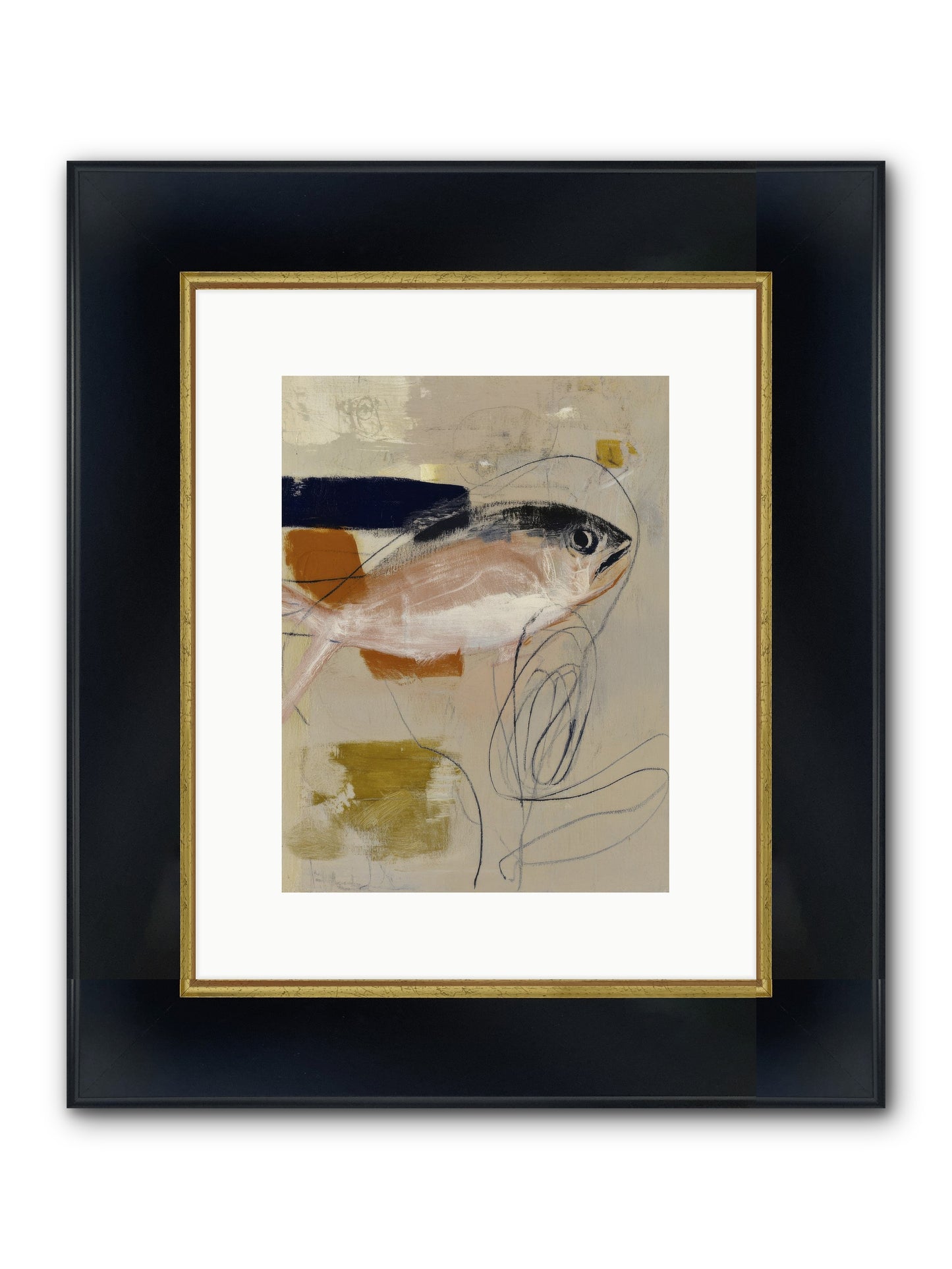 Borrowed Light Framed Print - Wide Black w/Gold 9x12