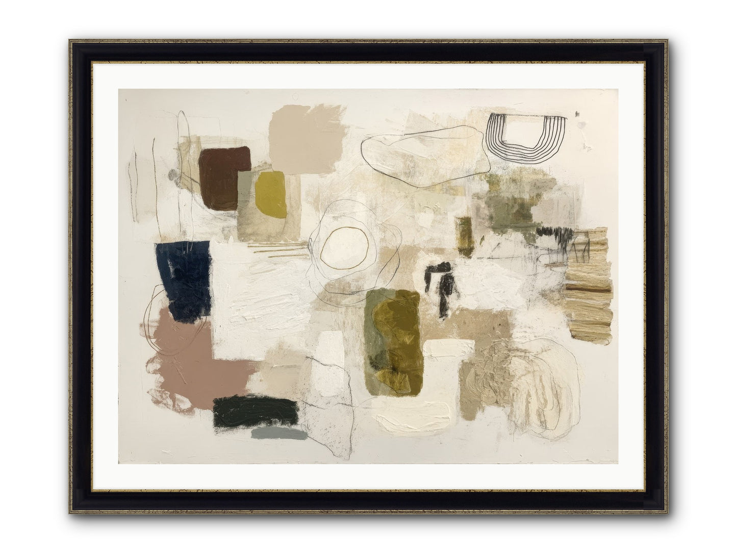 Borrowed Time Framed Print - Black & Gold 40x30