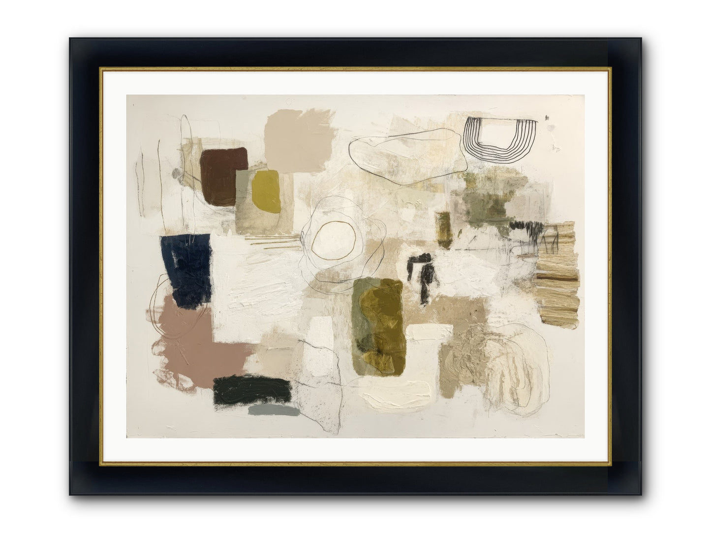 Borrowed Time Framed Print - Wide Black w/Gold 40x30