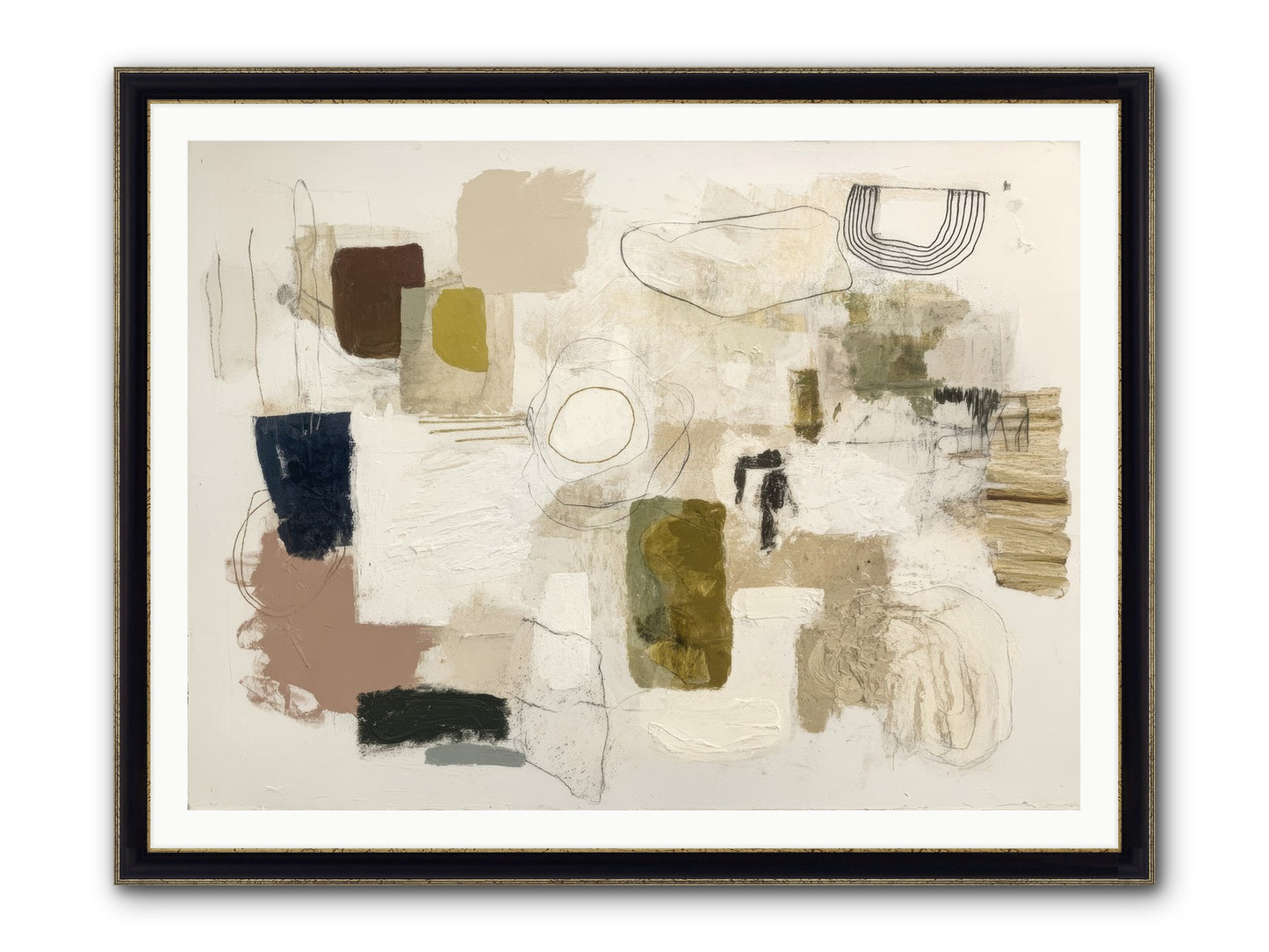 Borrowed Time Framed Print - Black & Gold 48x36