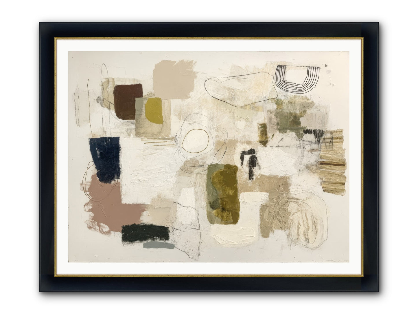 Borrowed Time Framed Print - Wide Black w/Gold 48x36
