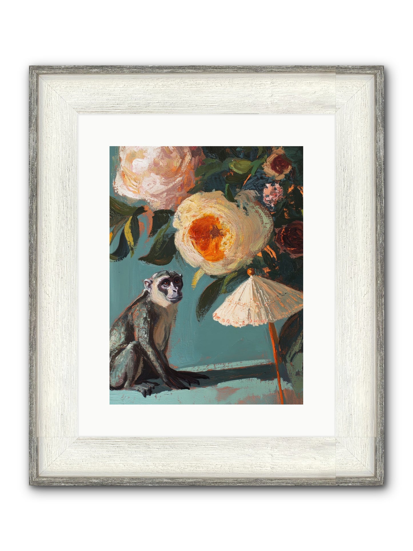 Botanical Charmer Framed Print - Driftwood White 12x16