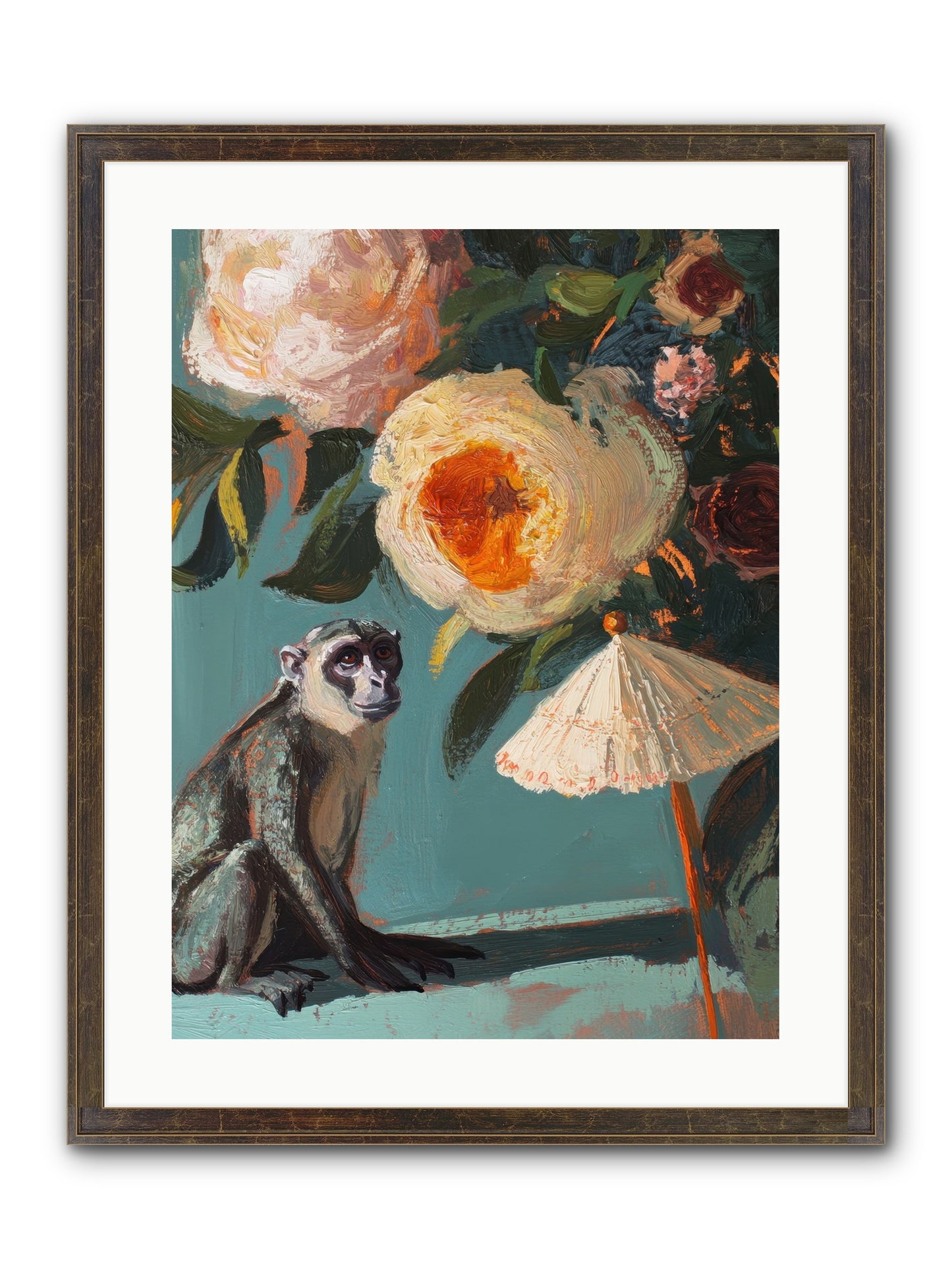 Botanical Charmer Framed Print - Slimwoods Black/Gold 18x24
