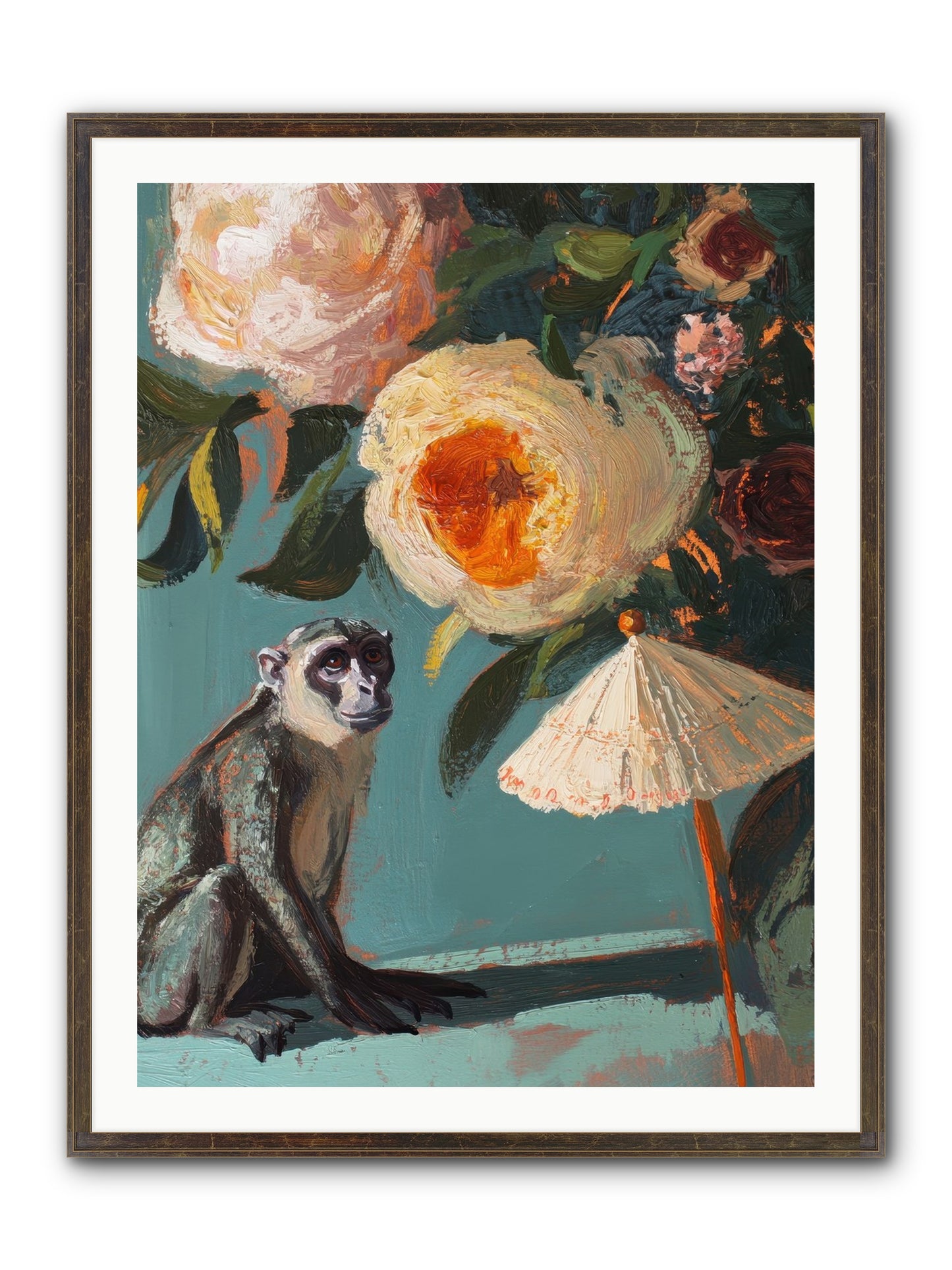 Botanical Charmer Framed Print - Slimwoods Black/Gold 30x40