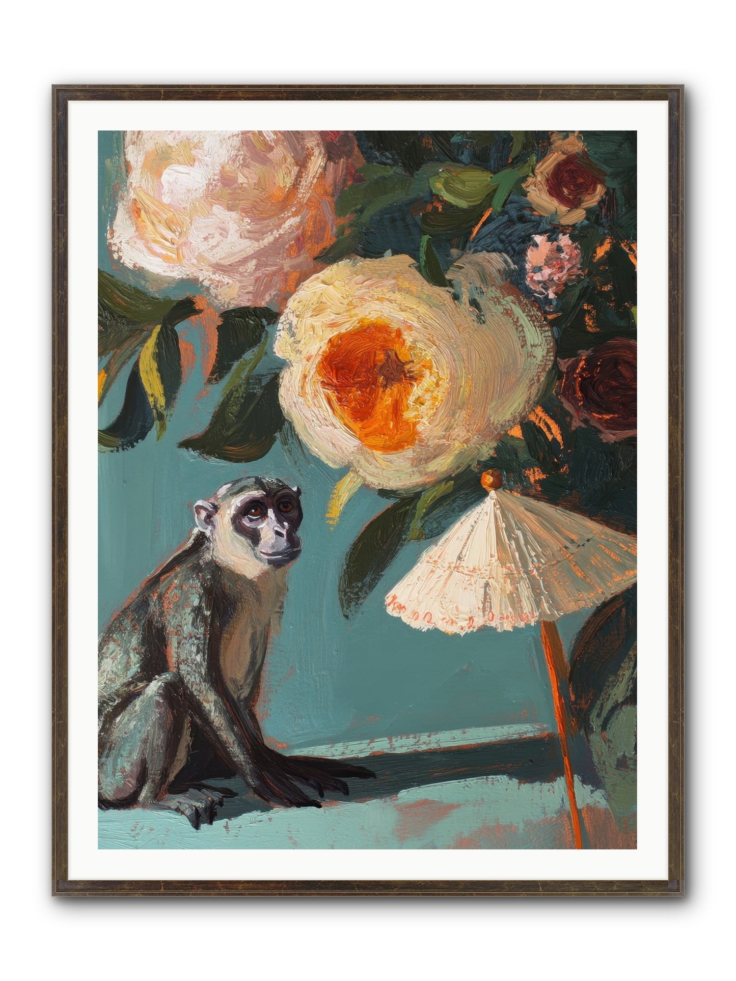 Botanical Charmer Framed Print - Slimwoods Black/Gold 36x48