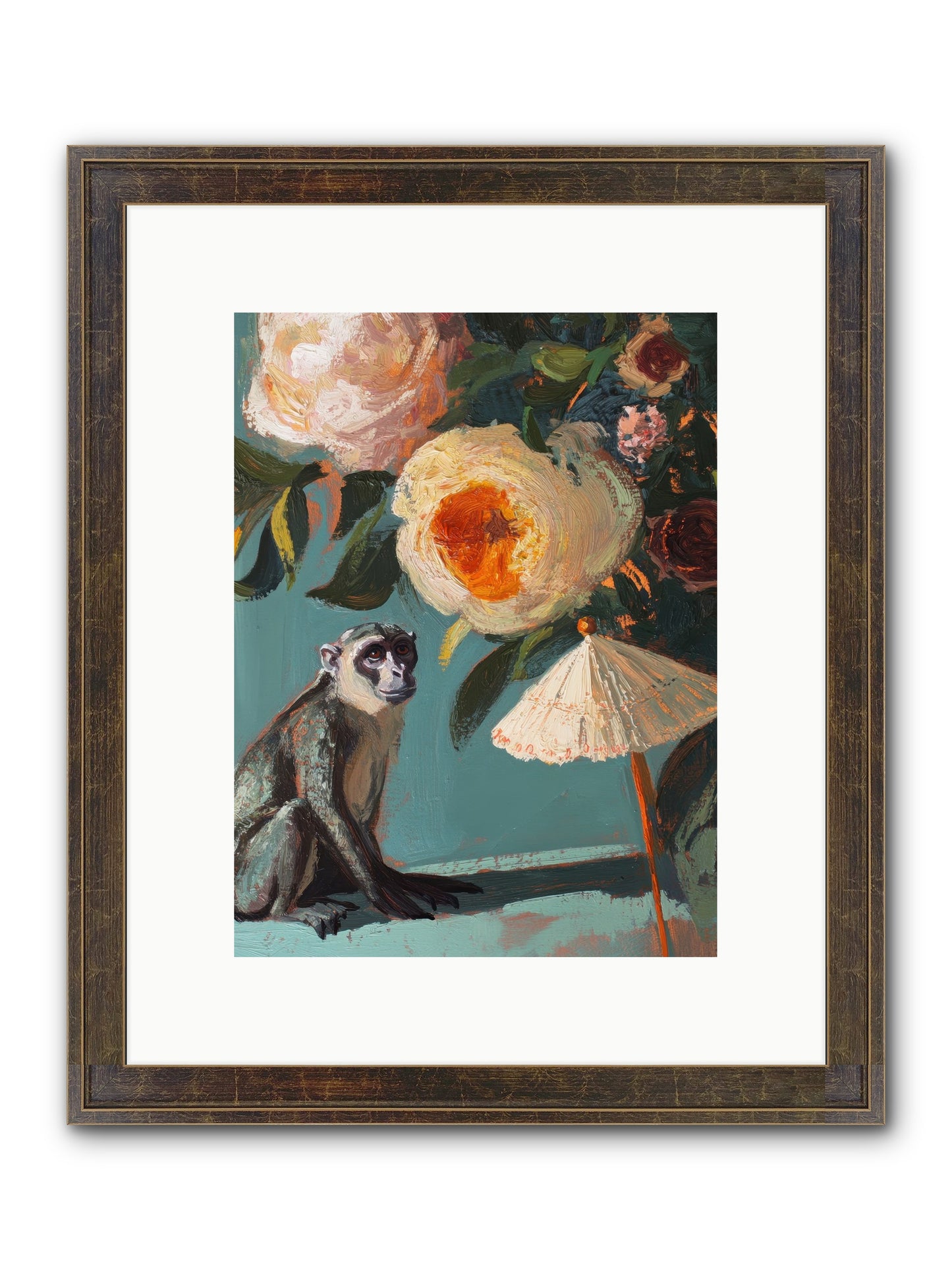 Botanical Charmer Framed Print - Slimwoods Black/Gold 9x12