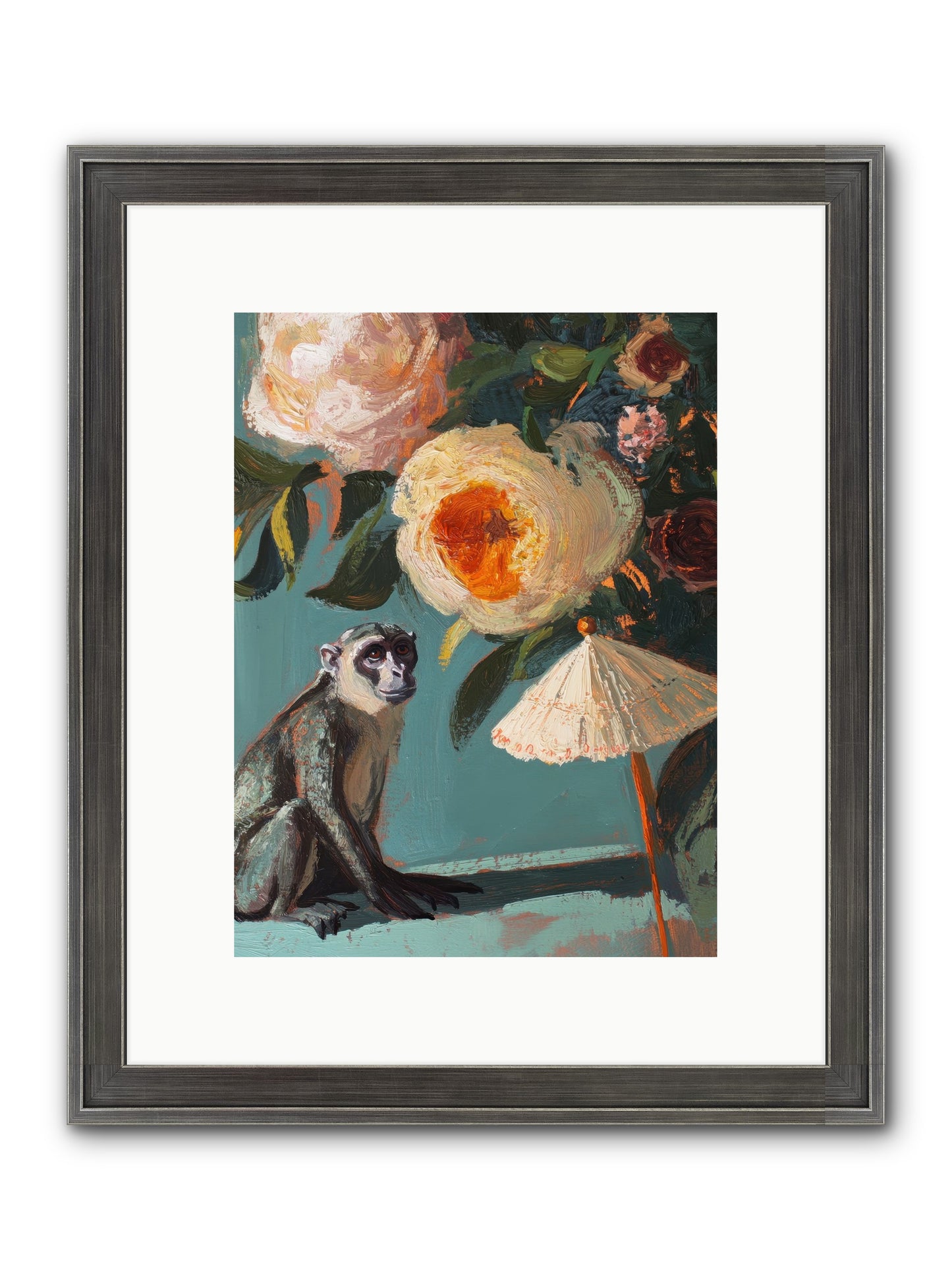 Botanical Charmer Framed Print - Slimwoods Black/Silver 9x12