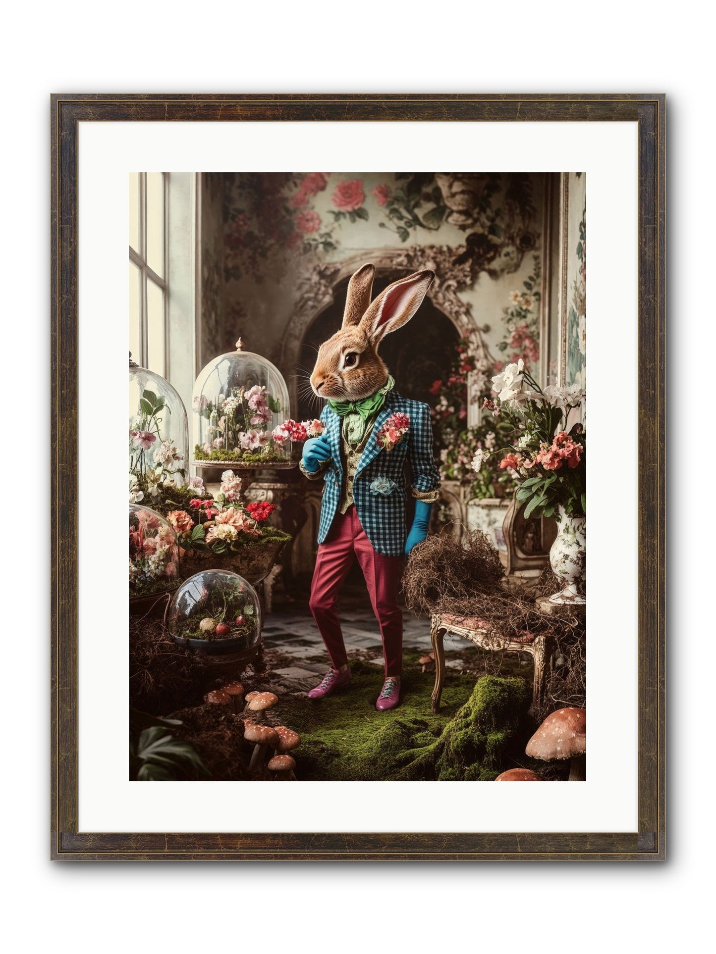Botanical Love Letters Framed Print - Slimwoods Black/Gold 18x24