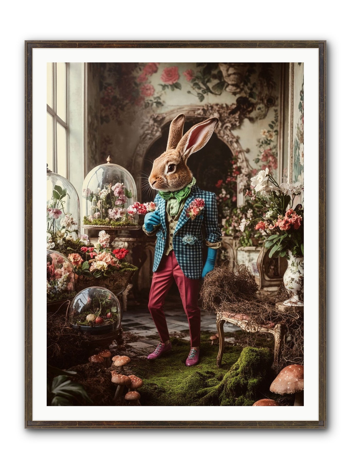 Botanical Love Letters Framed Print - Slimwoods Black/Gold 36x48