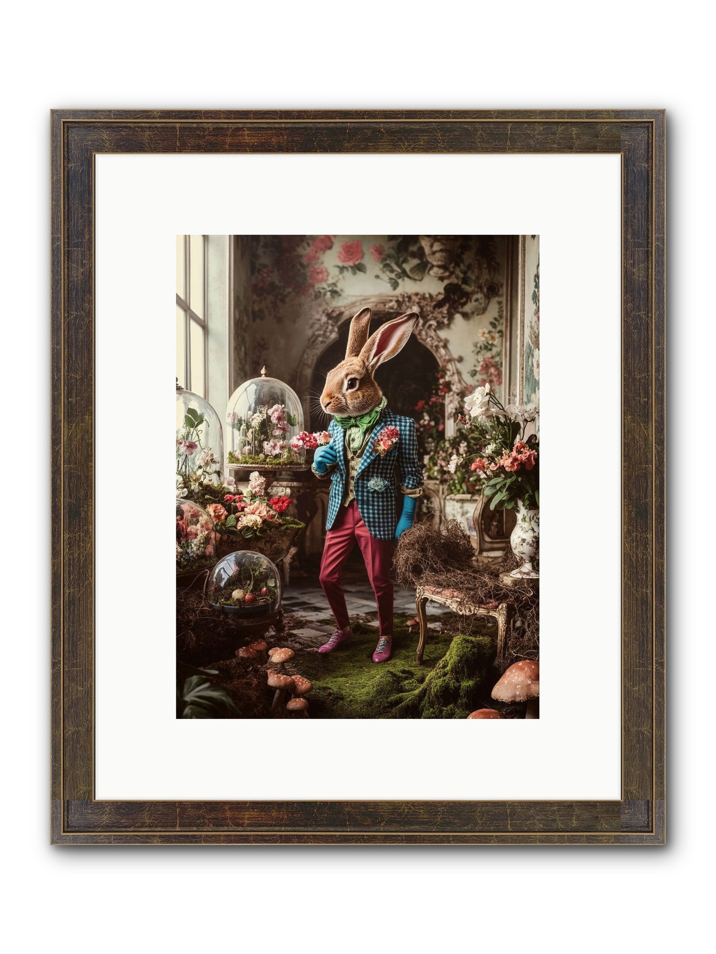 Botanical Love Letters Framed Print - Slimwoods Black/Gold 9x12