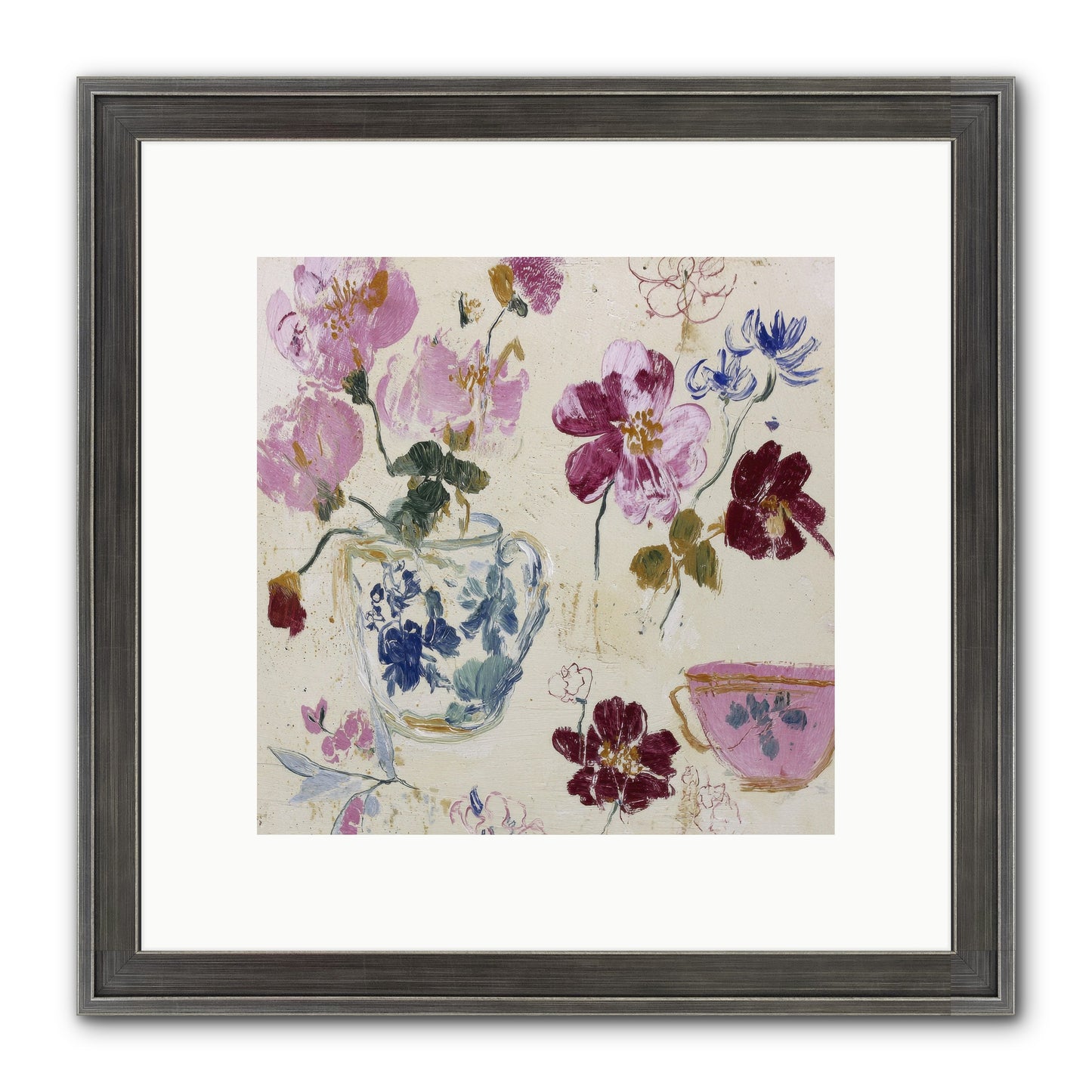 Botany Beloved Framed Print - Slimwoods Black/Silver 10x10