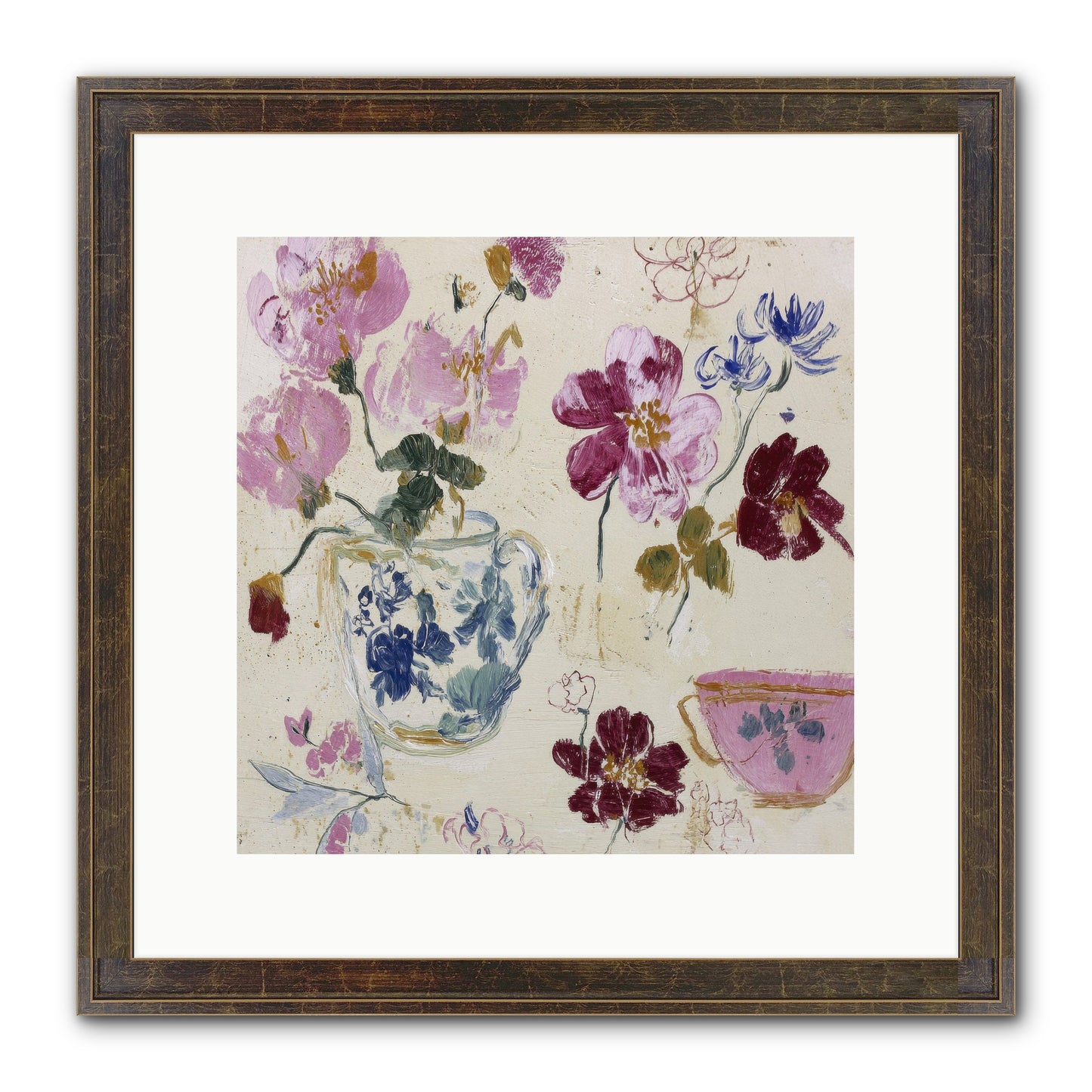 Botany Beloved Framed Print - Slimwoods Black/Gold 12x12
