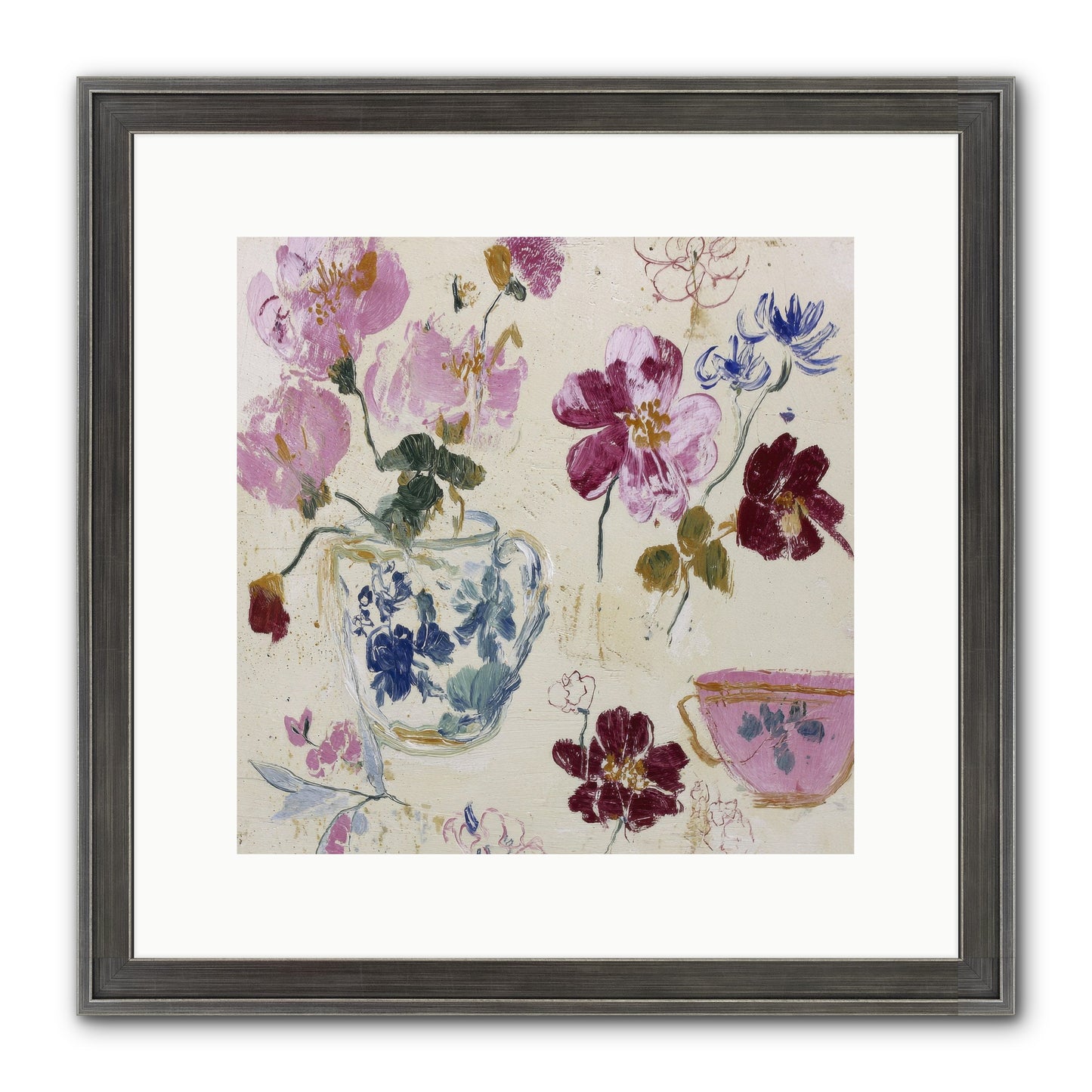 Botany Beloved Framed Print - Slimwoods Black/Silver 12x12