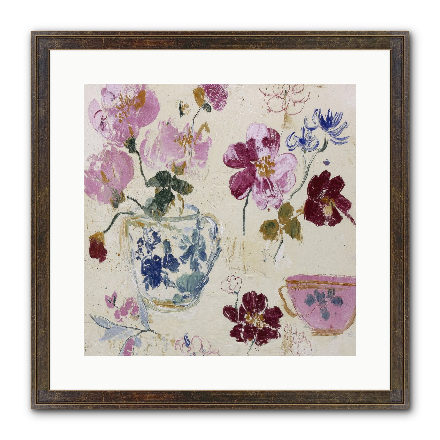 Botany Beloved Framed Print - Slimwoods Black/Gold 16x16