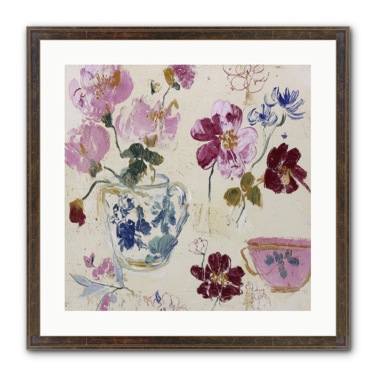 Botany Beloved Framed Print - Slimwoods Black/Gold 20x20