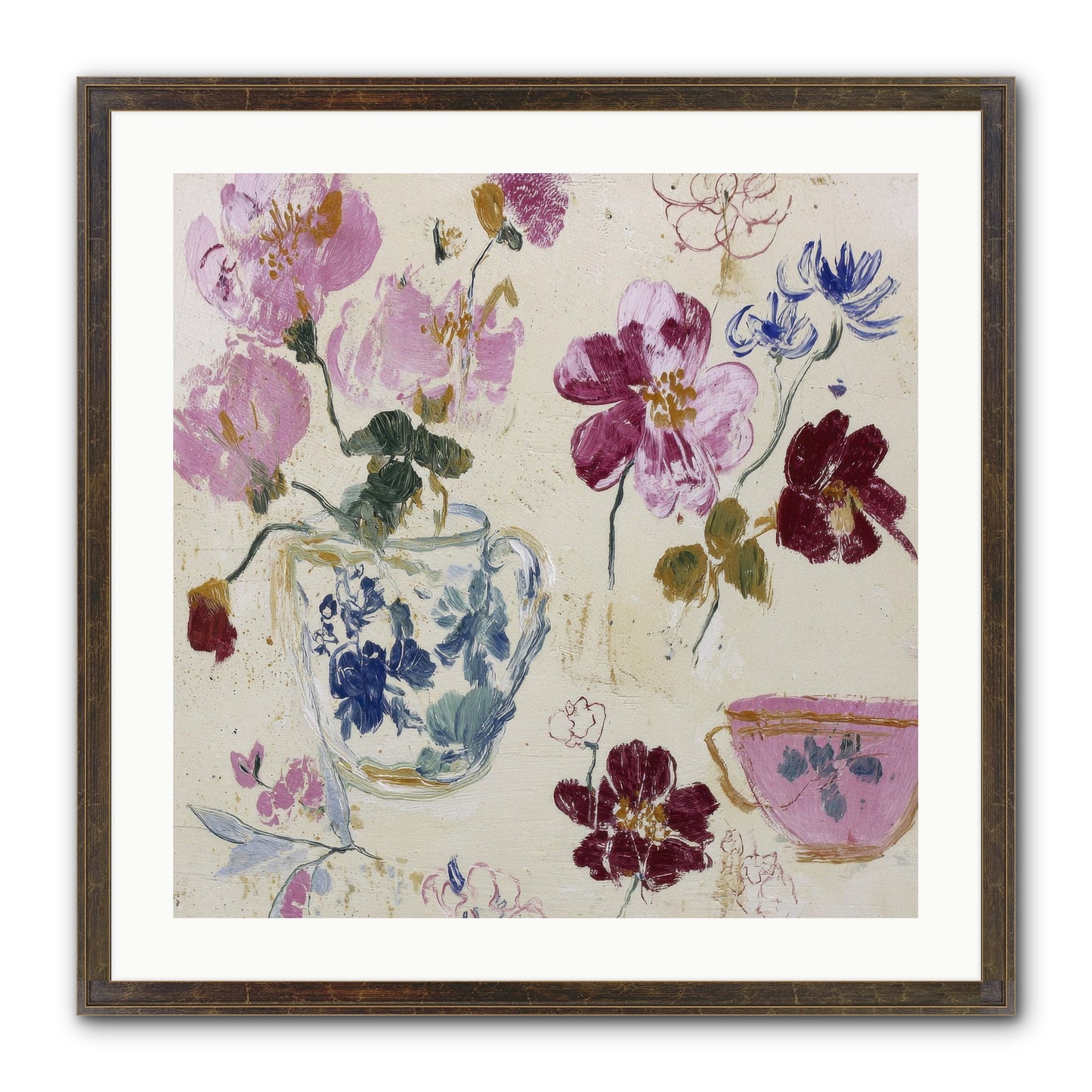 Botany Beloved Framed Print - Slimwoods Black/Gold 24x24
