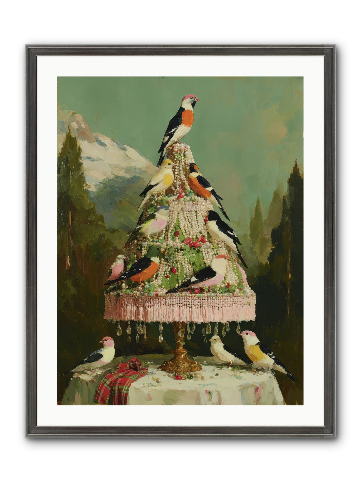 Boughs & Winter Songs Framed Print - Slimwoods Black/Silver 24x32