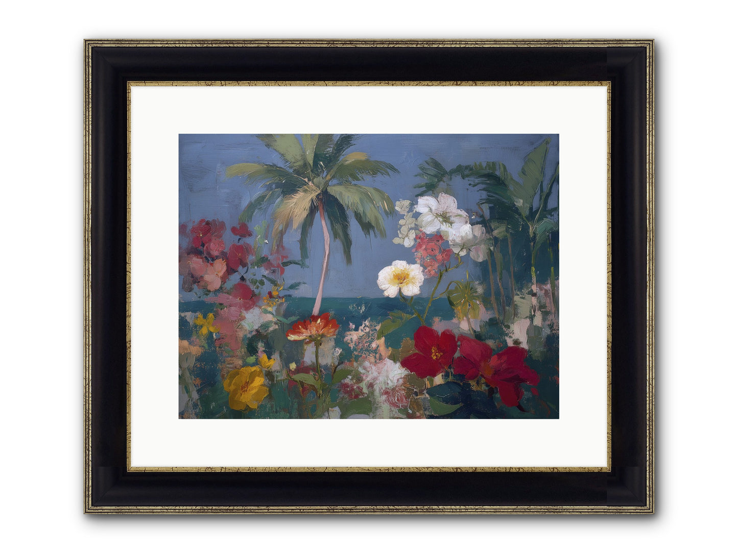 Boundless Bliss Framed Print - Black & Gold 16x12