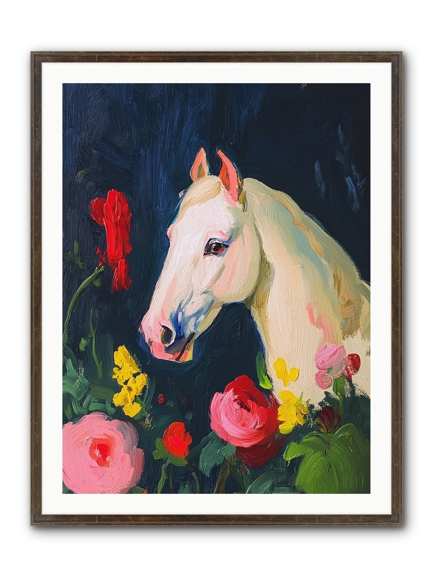 Boundless Petals Framed Print - Slimwoods Black/Gold 30x40