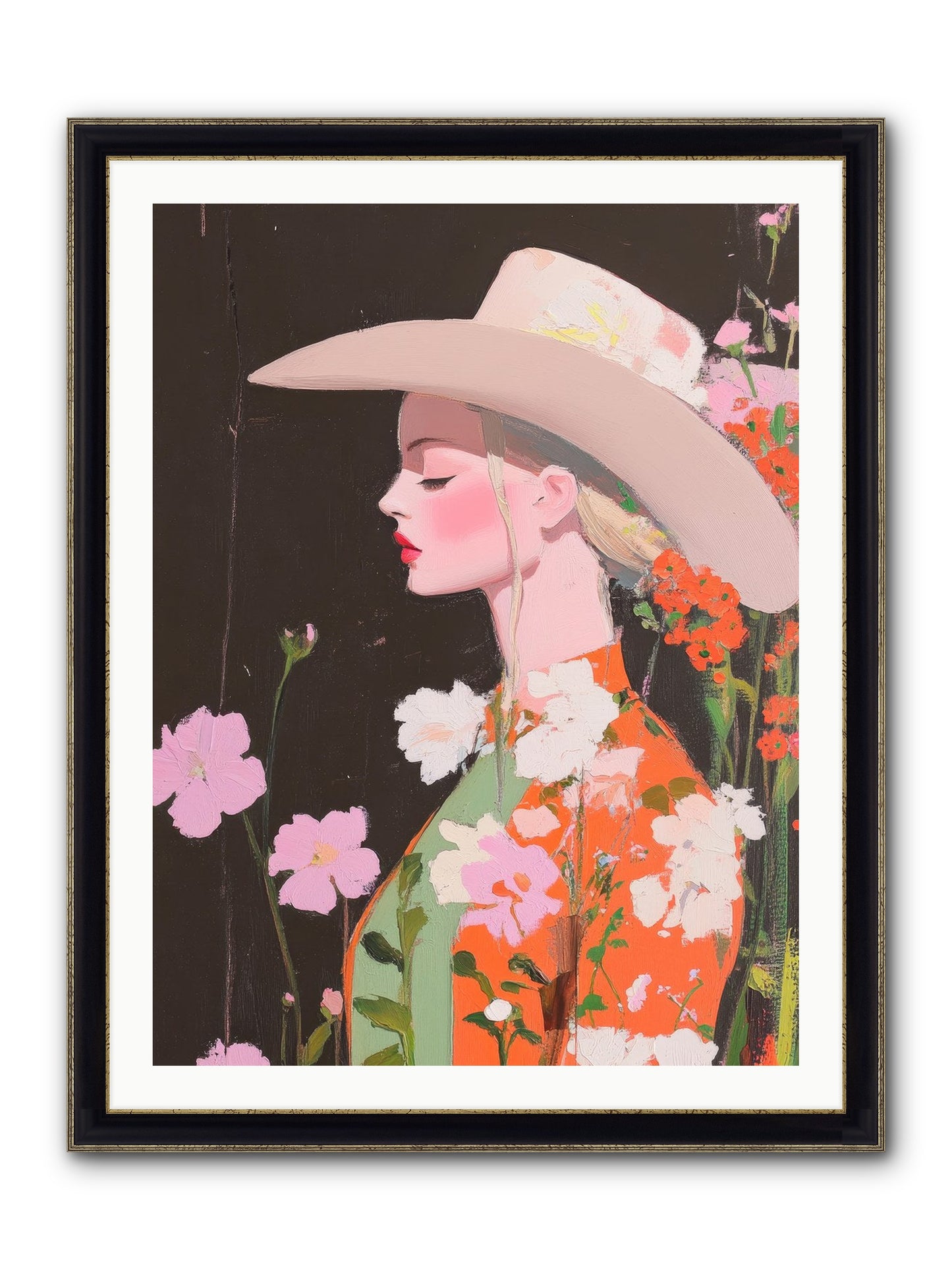 Boundless Spirit Framed Print - Black & Gold 30x40