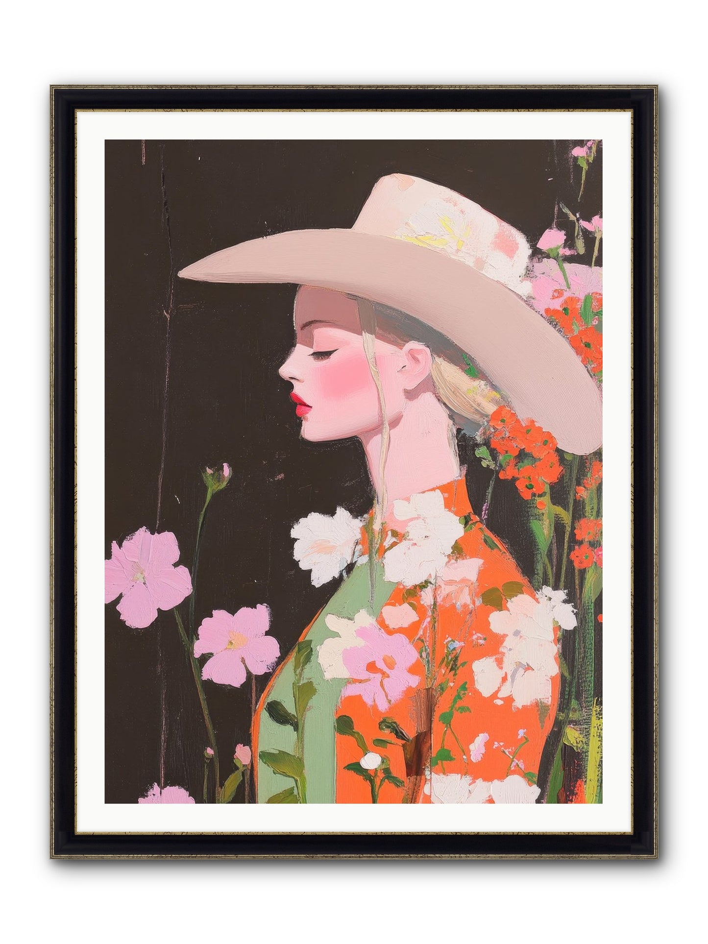 Boundless Spirit Framed Print - Black & Gold 36x48