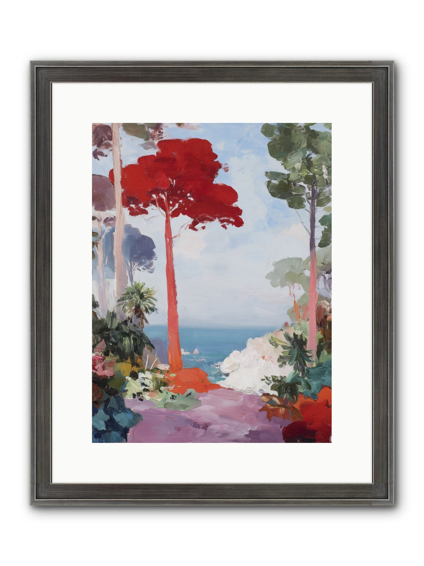 Bowing To Autumn Framed Print - Slimwoods Black/Silver 12x16