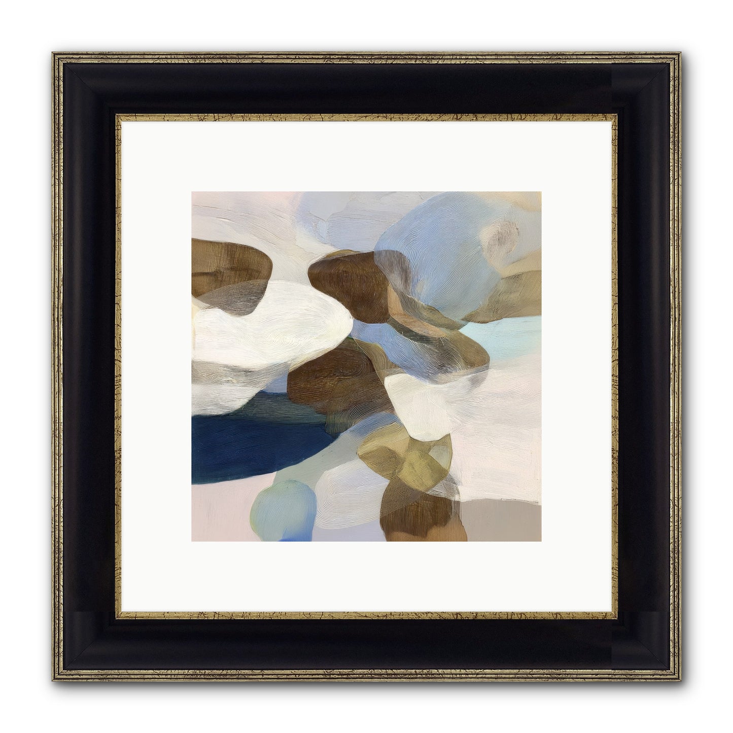 Bracken Framed Print - Black & Gold 10x10