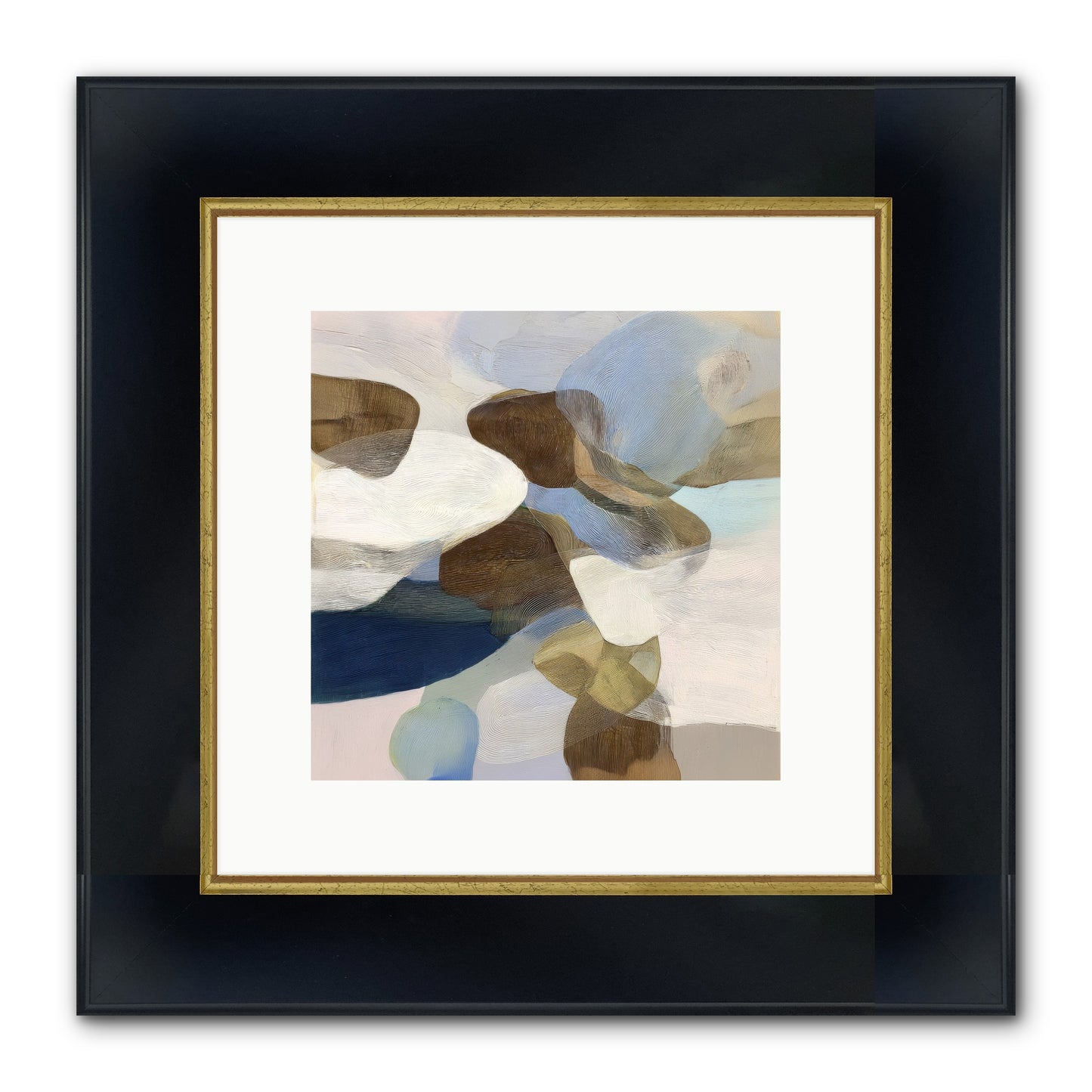 Bracken Framed Print - Wide Black w/Gold 10x10