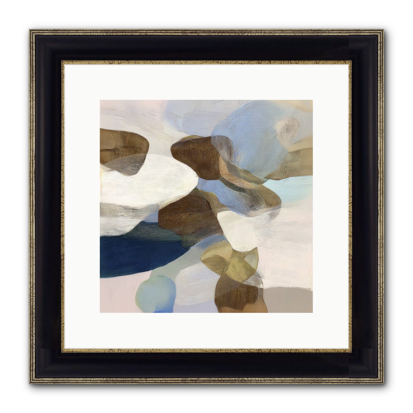 Bracken Framed Print - Black & Gold 12x12