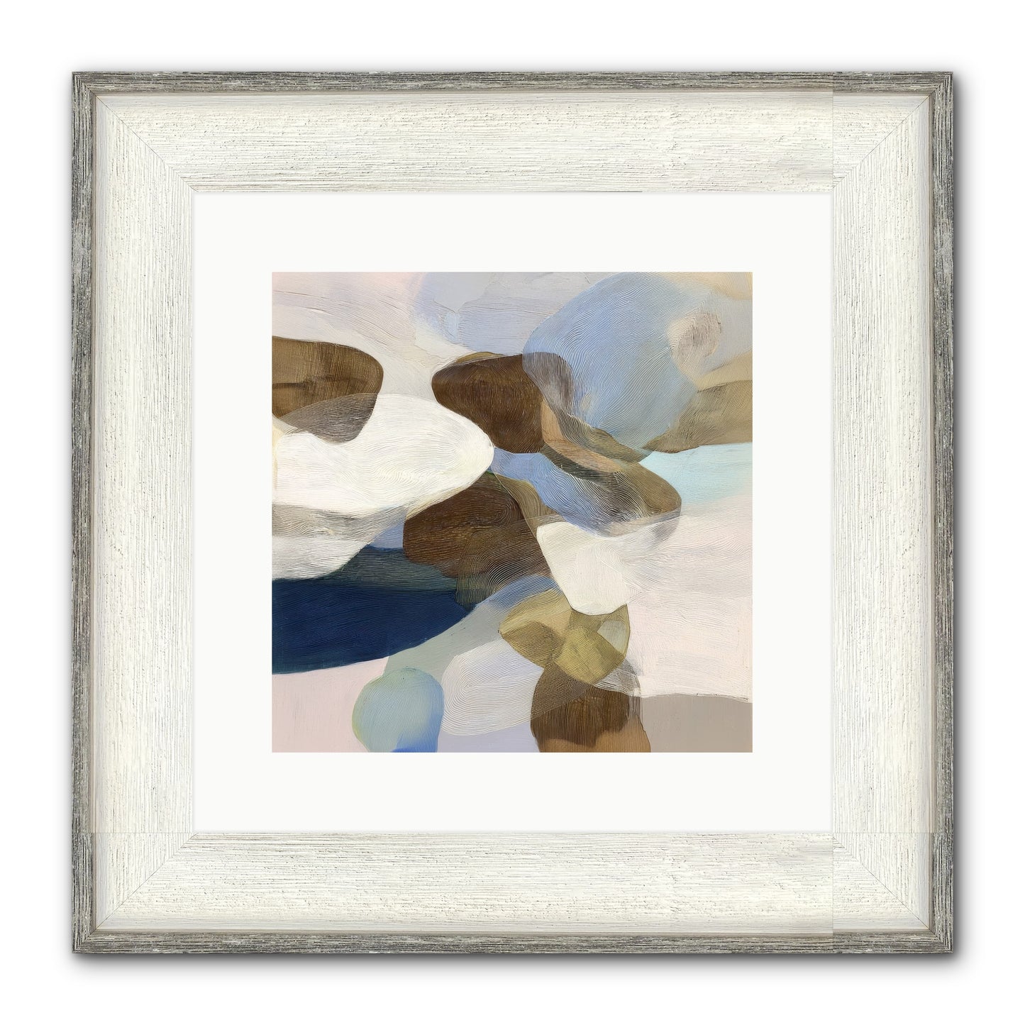 Bracken Framed Print - Driftwood White 12x12
