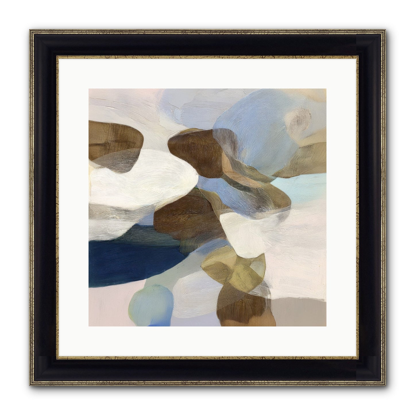 Bracken Framed Print - Black & Gold 16x16