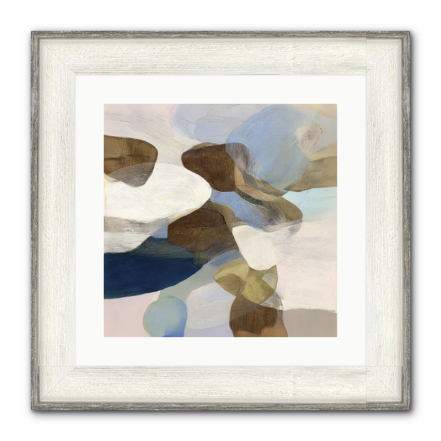 Bracken Framed Print - Driftwood White 16x16