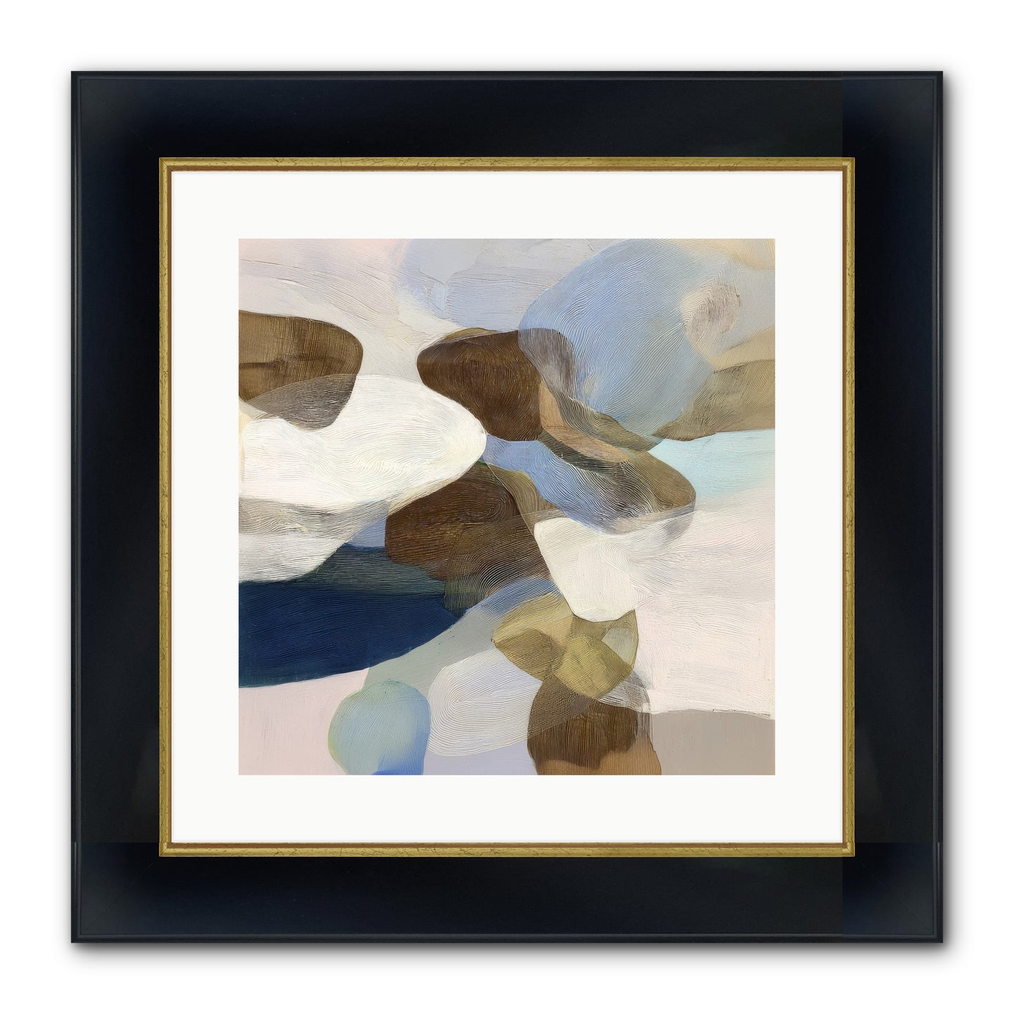Bracken Framed Print - Wide Black w/Gold 16x16