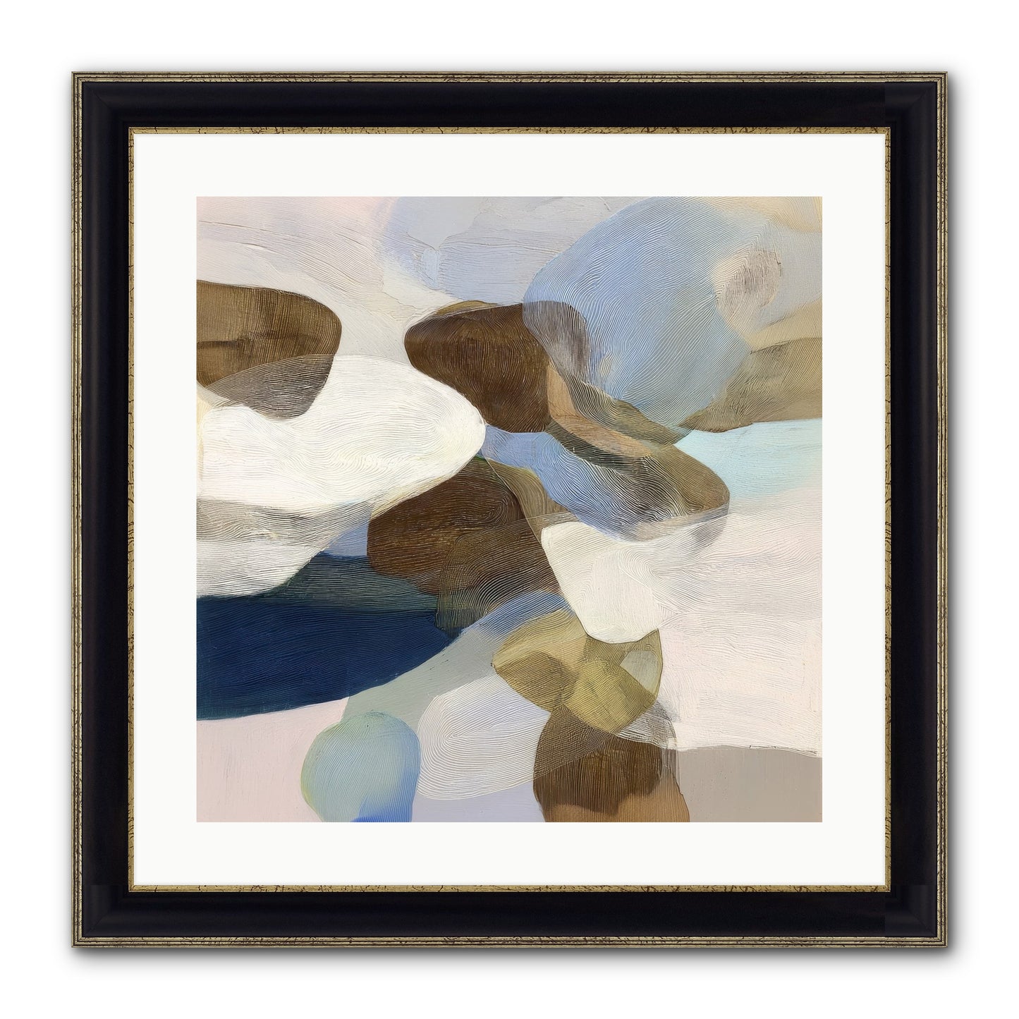 Bracken Framed Print - Black & Gold 20x20