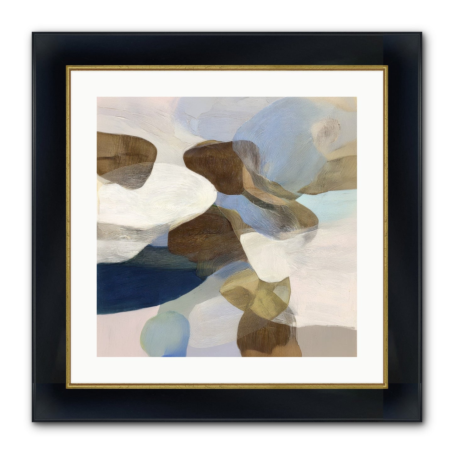 Bracken Framed Print - Wide Black w/Gold 20x20