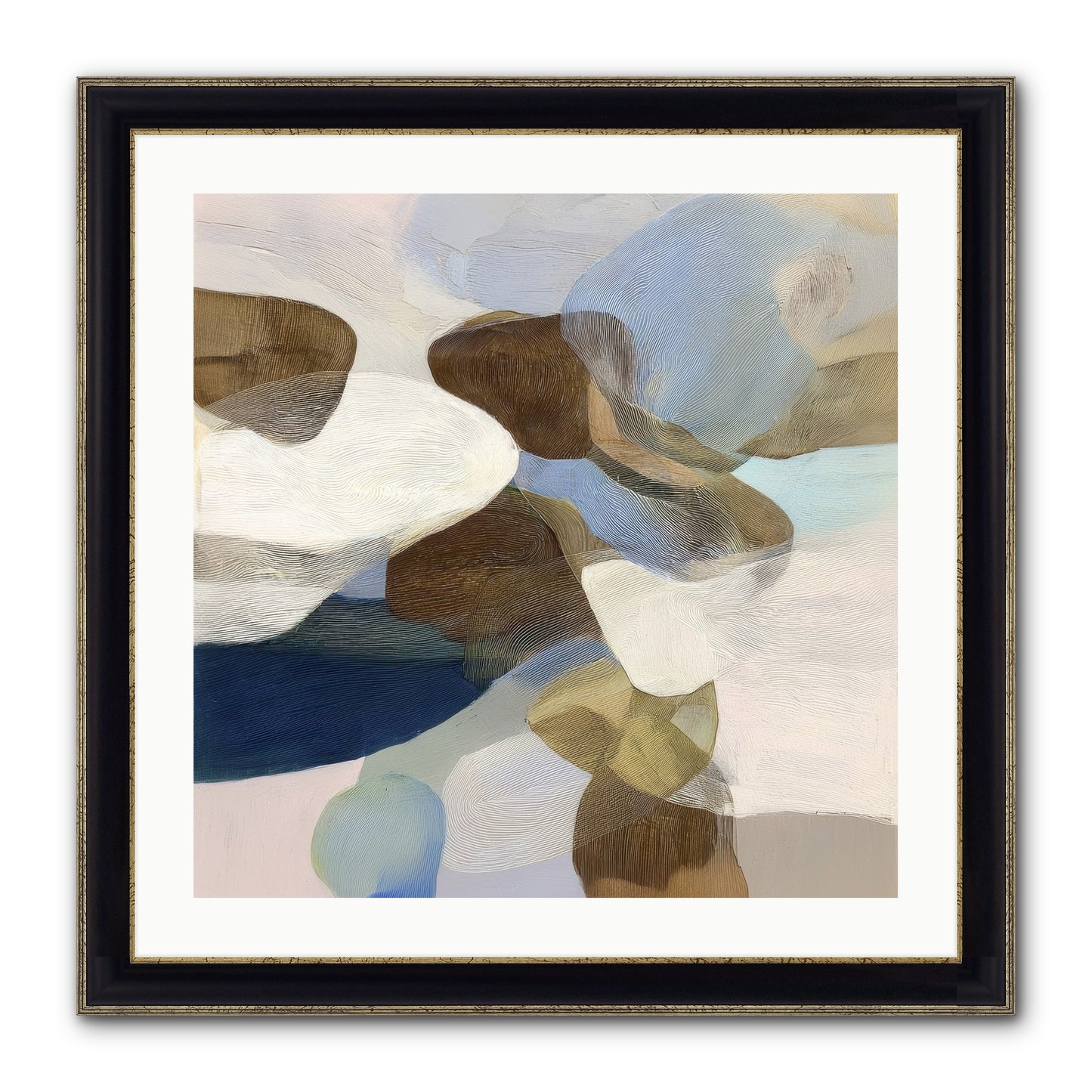Bracken Framed Print - Black & Gold 24x24