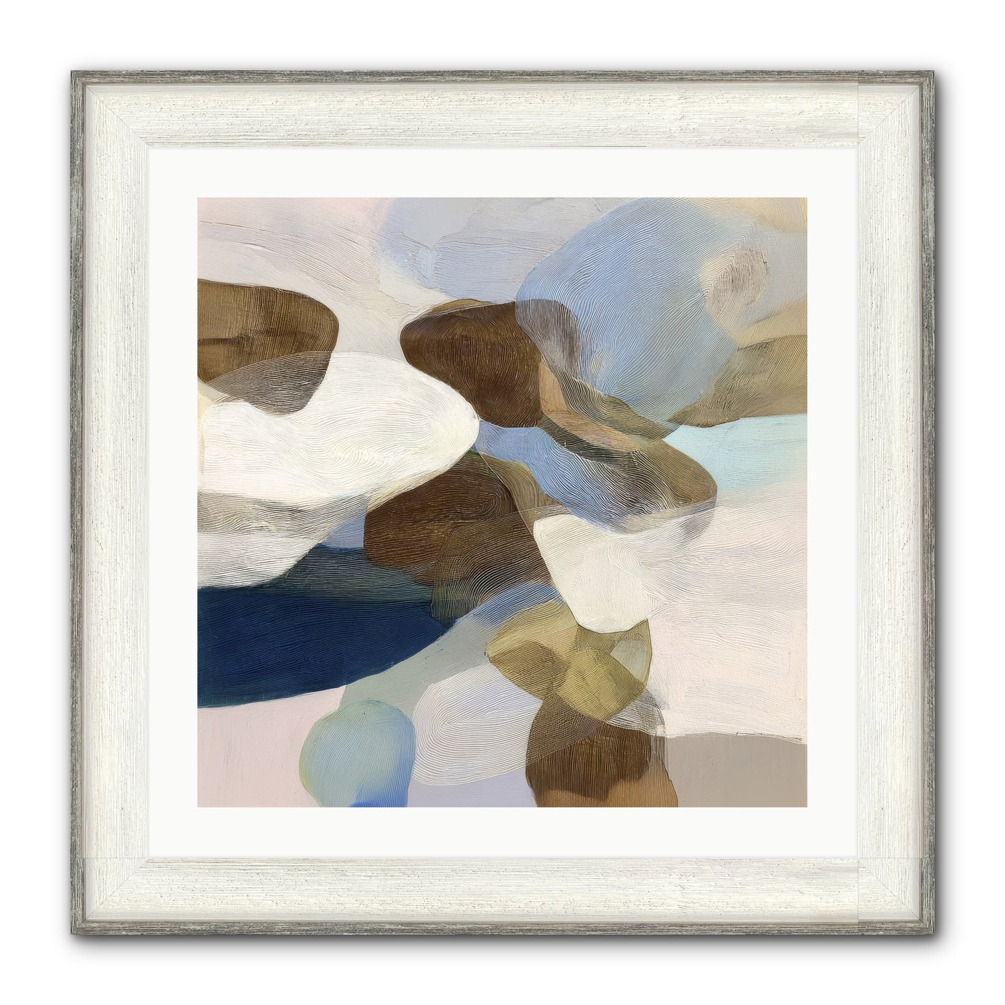 Bracken Framed Print - Driftwood White 24x24