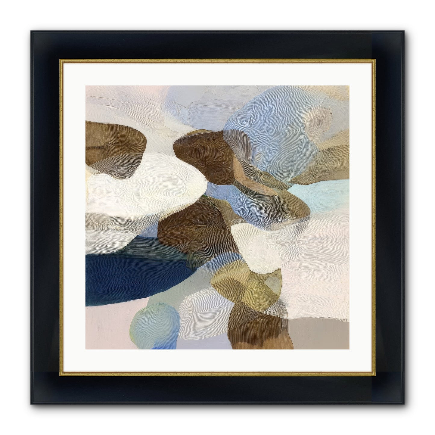Bracken Framed Print - Wide Black w/Gold 24x24
